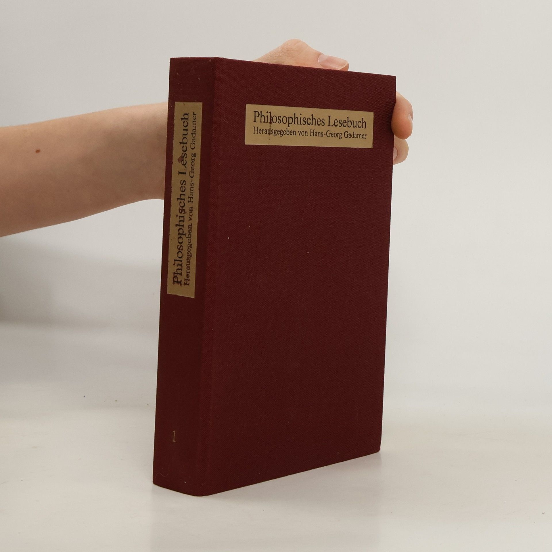 Hans Georg Gadamer Philosophisches Lesebuch 1