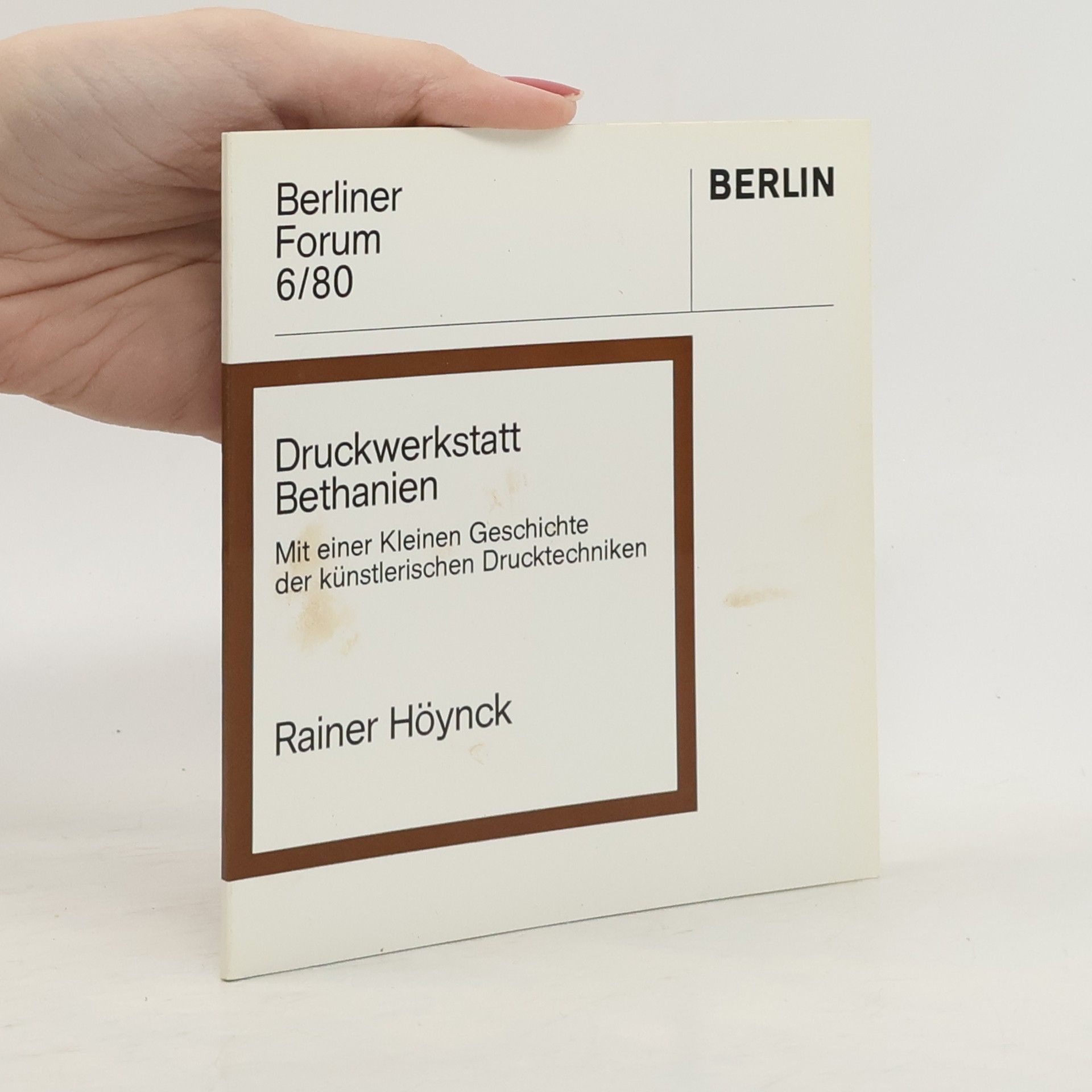 Rainer Höynck Druckwerkstatt Bethanien