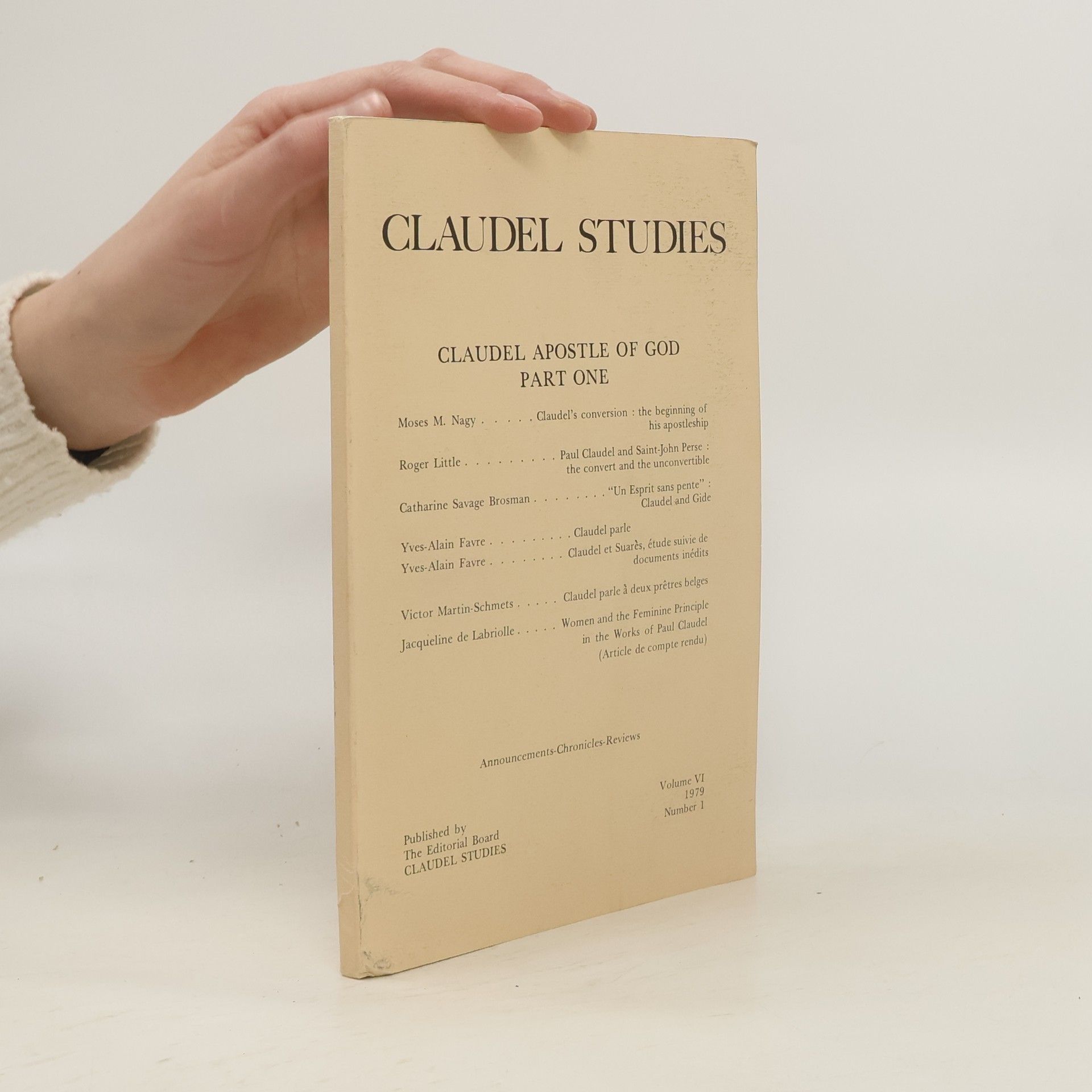 Autorenkollektiv Claudel Studies. Claudel Apostle of God 1