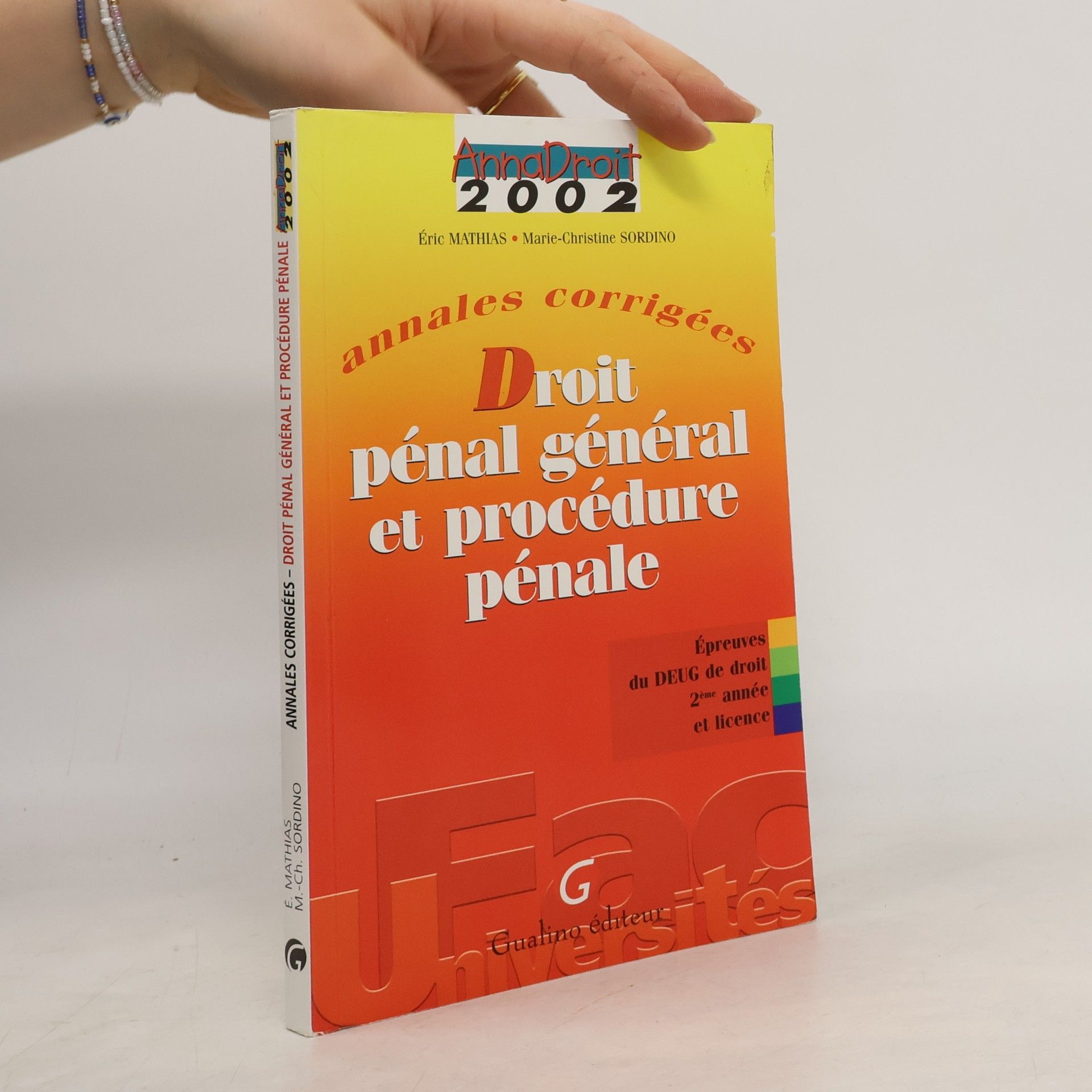 Eric Mathias AnnaDroit - 2002: Droit pénal général et procédure pénale