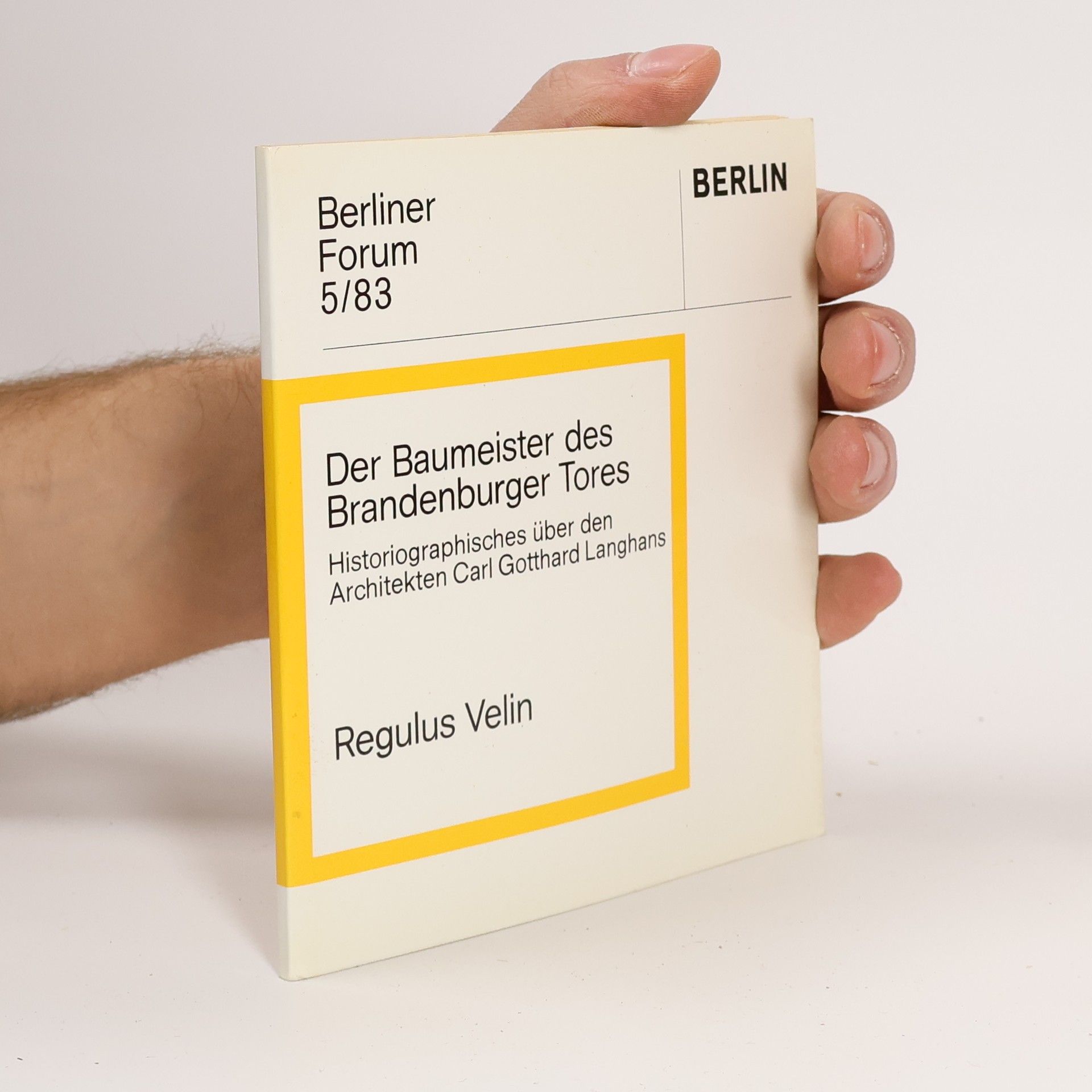 Regulus Velin Der Baumeister des Brandenburger Tores 5/83