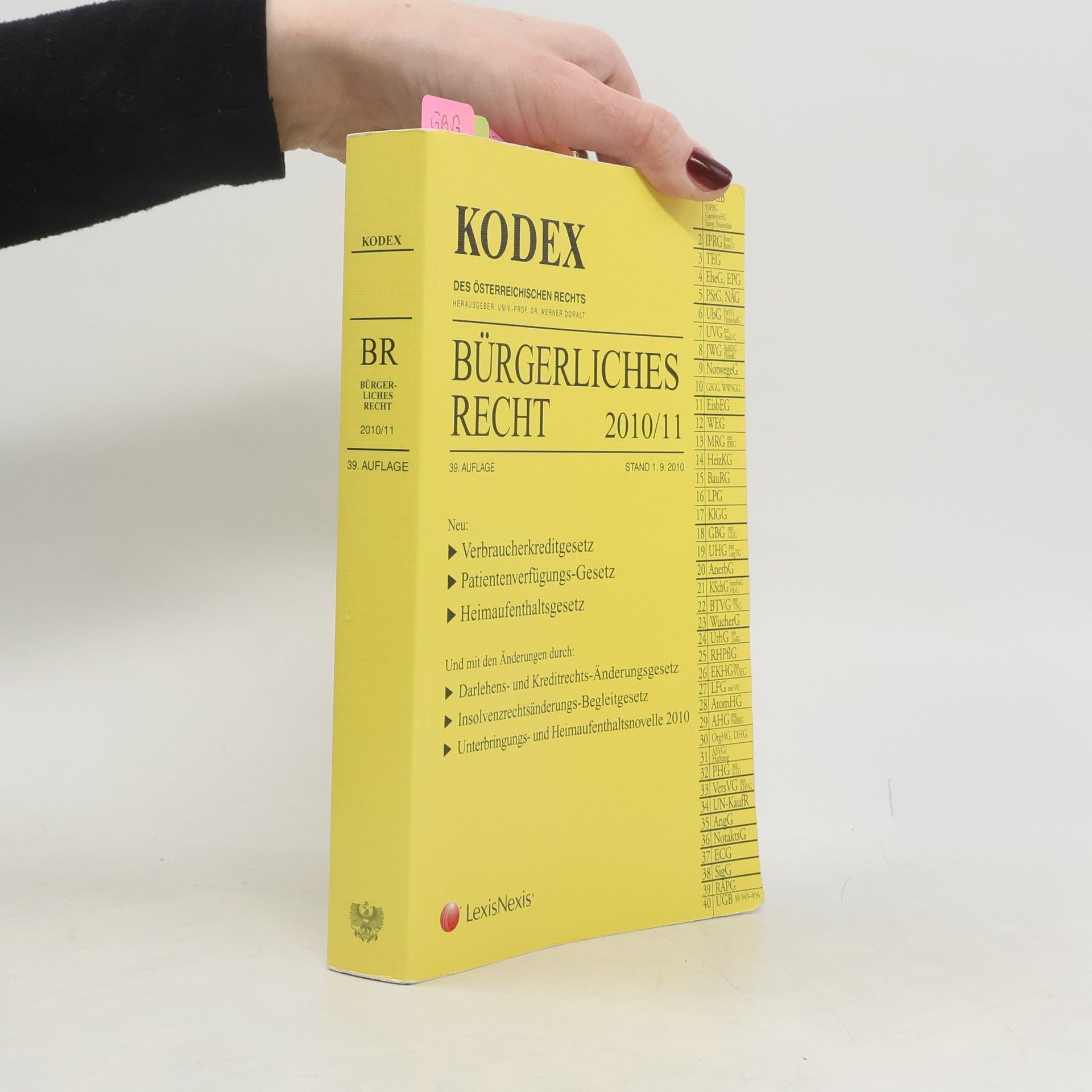 Franz Mohr Kodex des Österreichischen Rechts - Hauptband: Bürgerliches Recht - 39. Auflage 2010/11