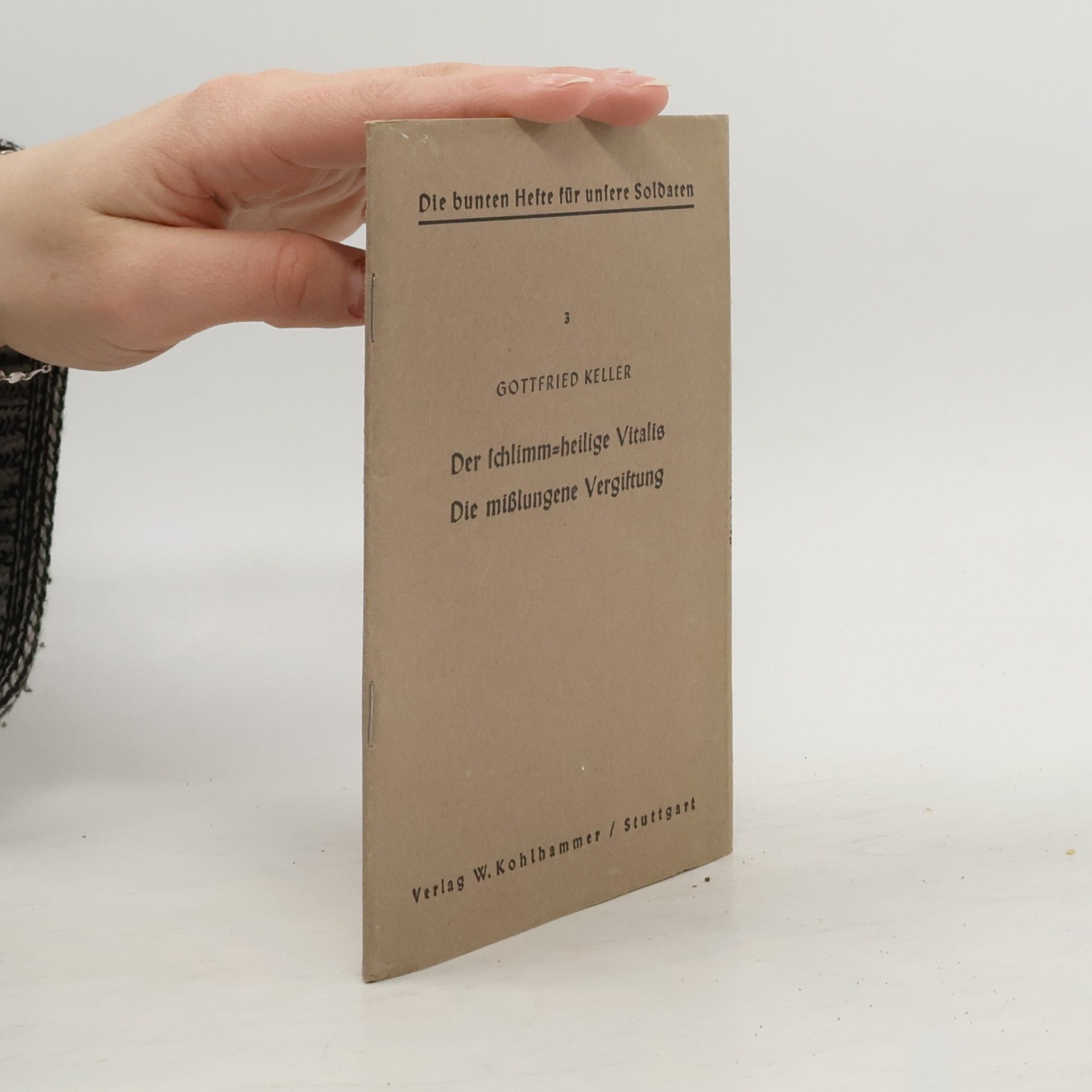 Gottfried Keller Der schlimm-heilige Vitalis