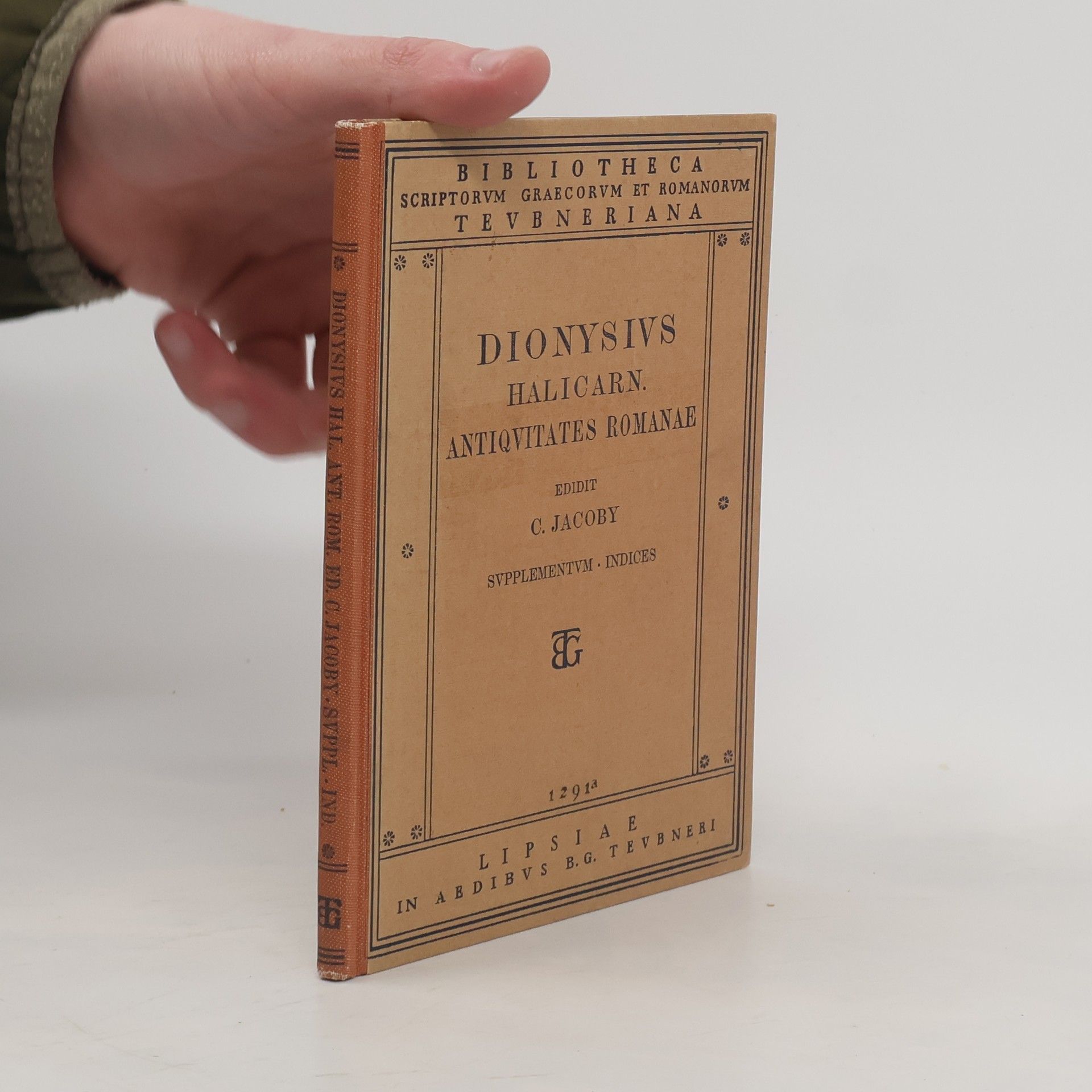 Carolus Jacoby Dionysi Halicarnasensis Antiquitatum Romanarum Quae Supersunt
