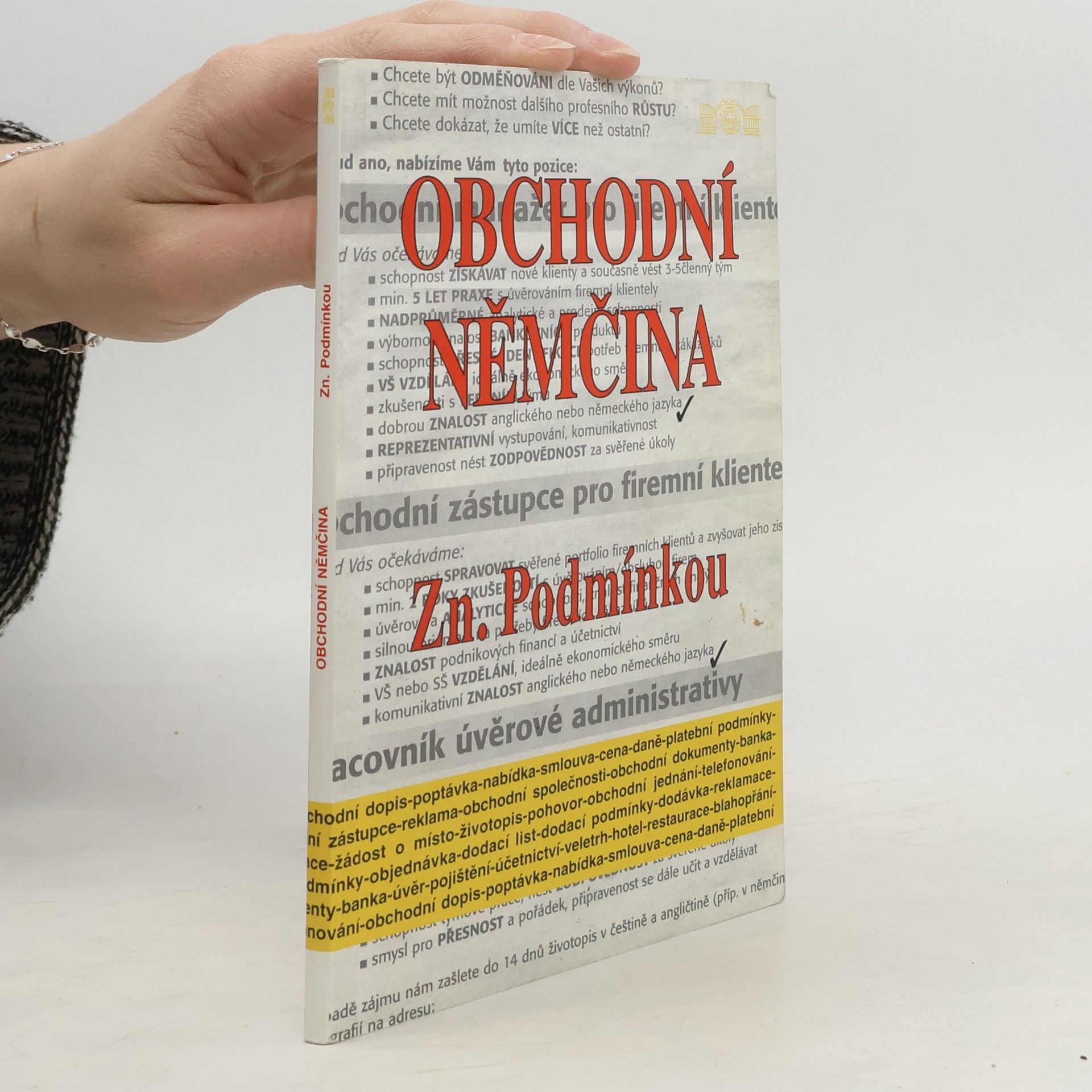Jan Měšťan Obchodní němčina : zn. Podmínkou