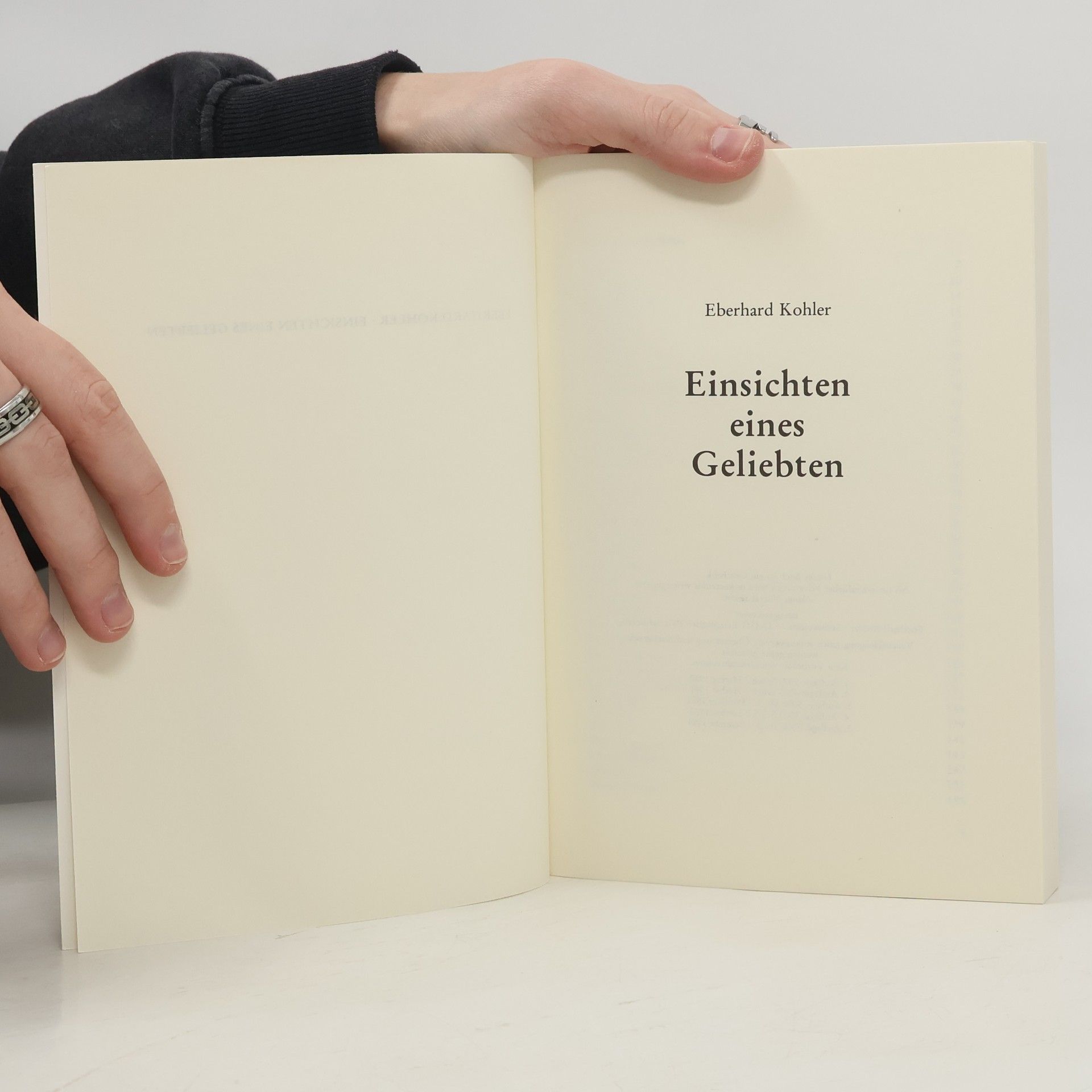 Eberhard Kohler Einsichten eines Geliebten