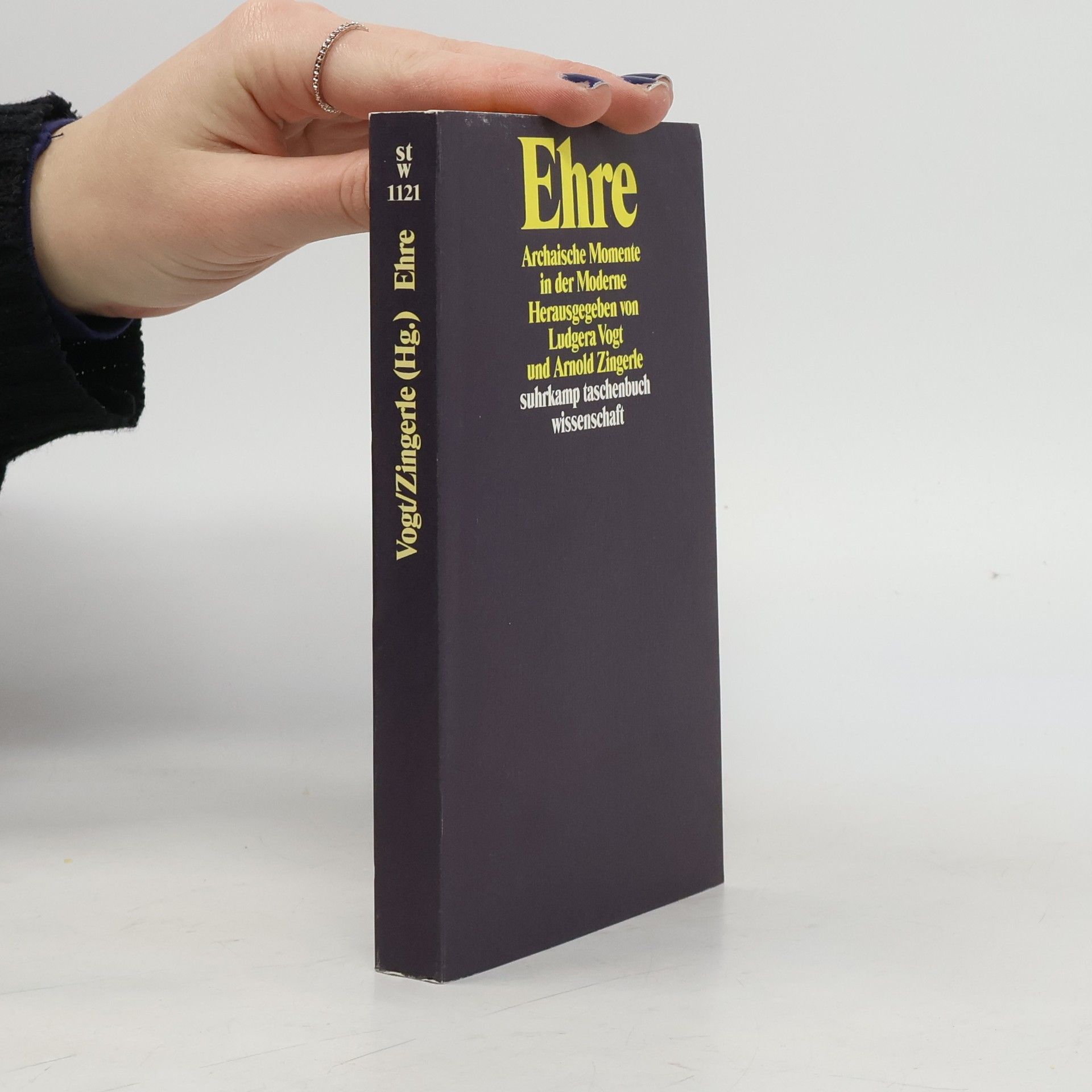 Ludgera Vogt Suhrkamp Taschenbuch Wissenschaft - 1121: Ehre