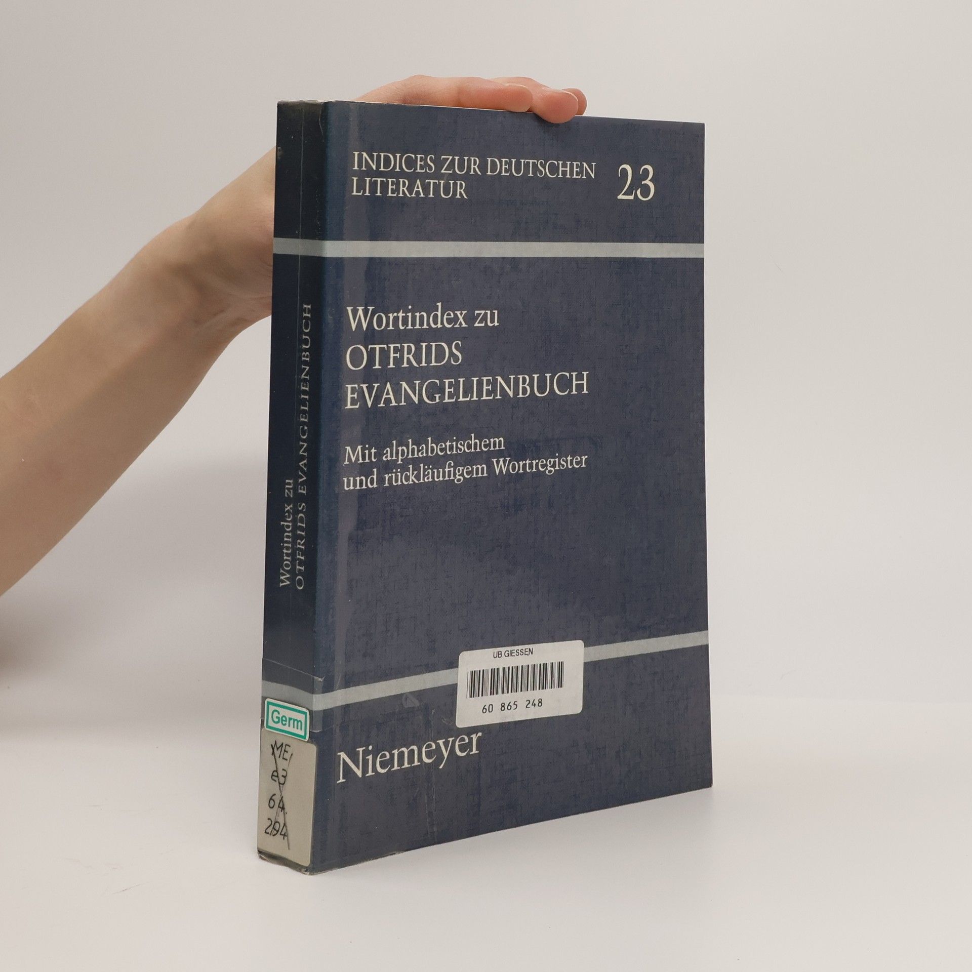 Masahirō Shinbo Indices zur deutschen Literatur - 23: Wortindex zu Otfrids Evangelienbuch