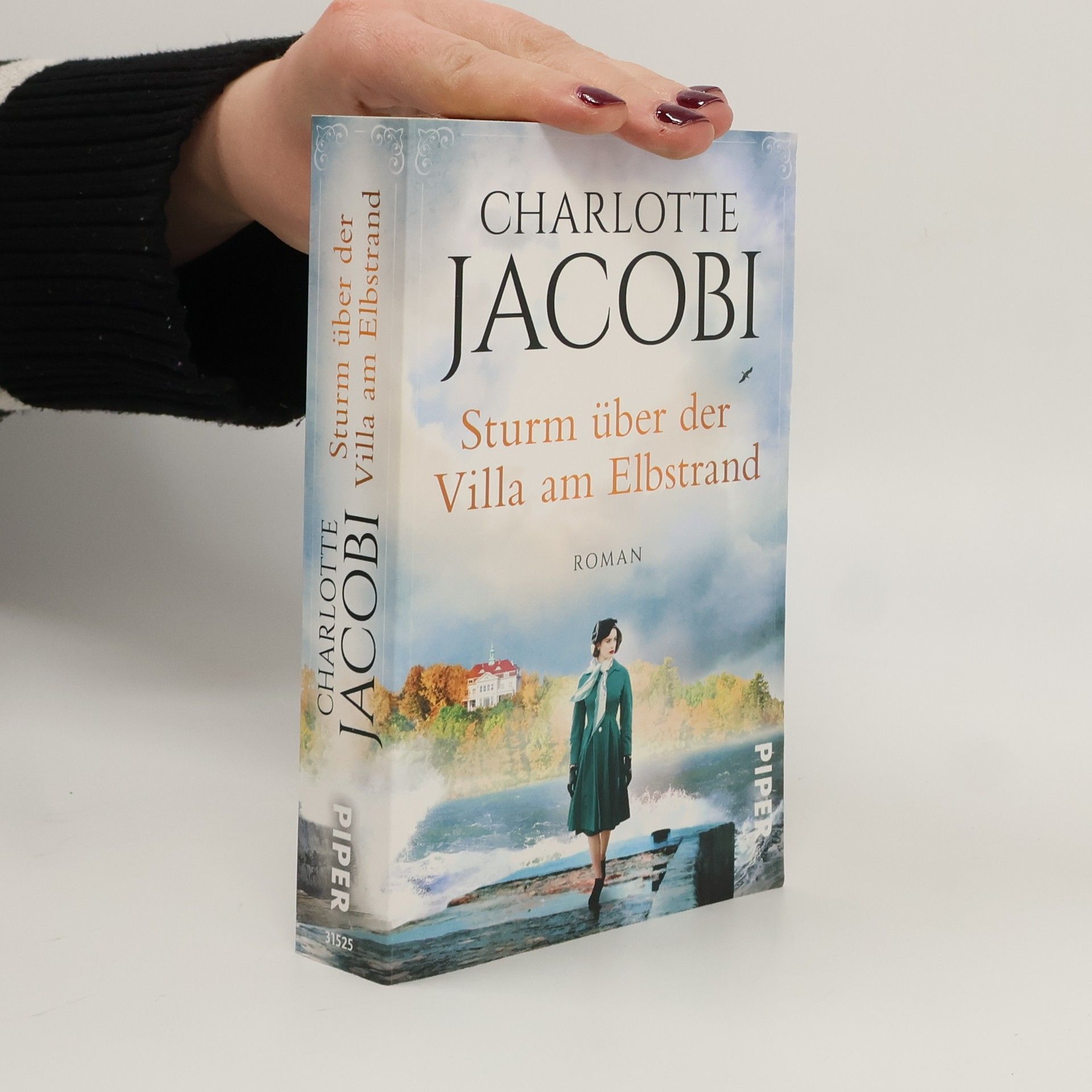 Charlotte Jacobi Sturm über der Villa am Elbstrand