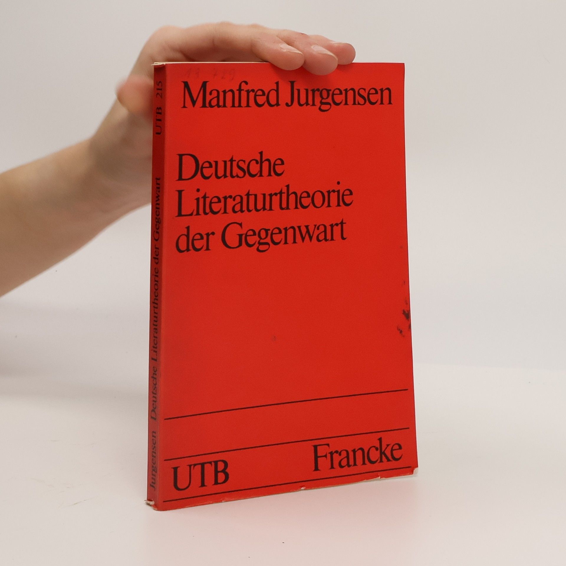 Manfred Jurgensen Deutsche Literaturtheorie der Gegenwart