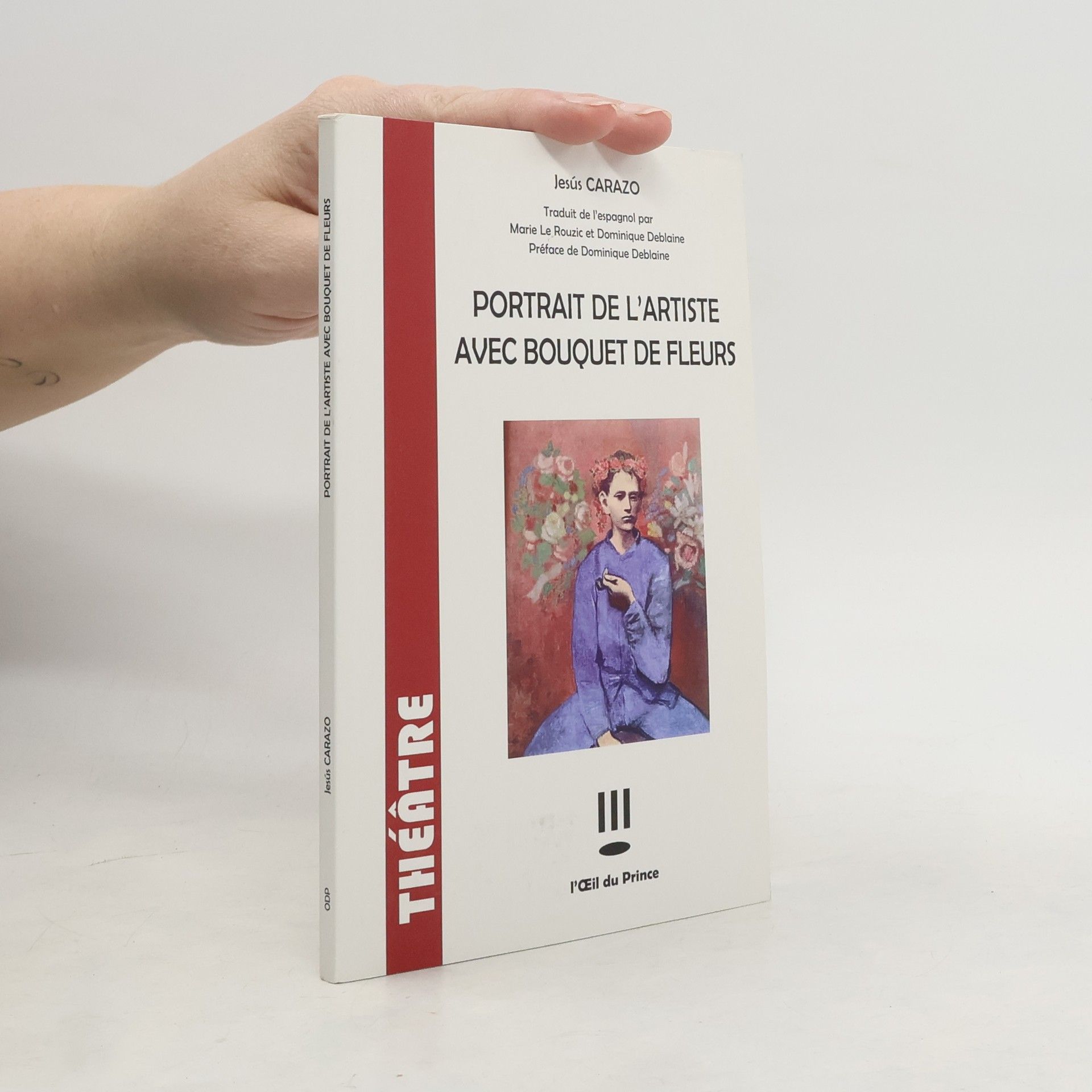 Portrait de l'artiste avec bouquet de fleurs