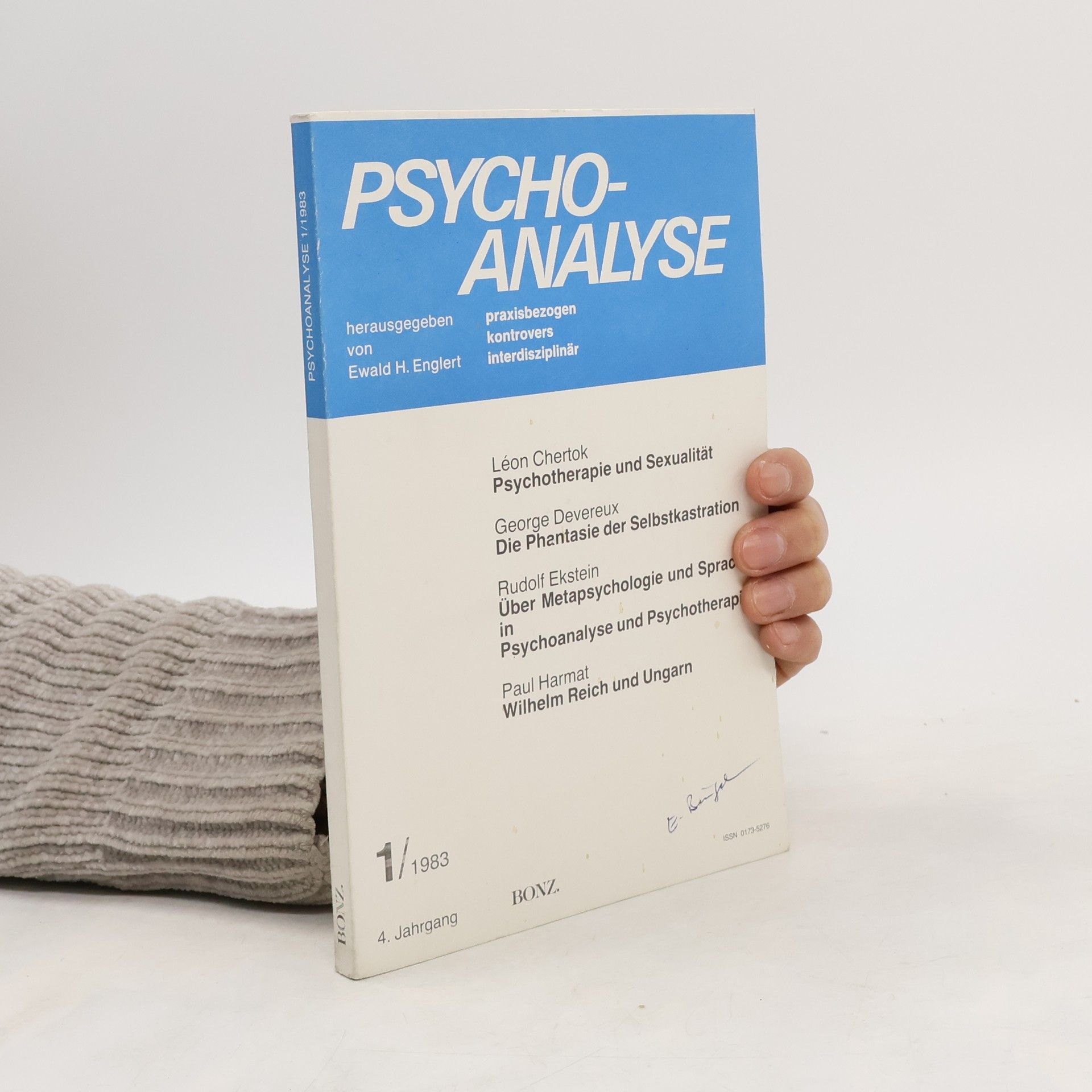 Ewald H. Englert  Psychoanalysis 1/1983
