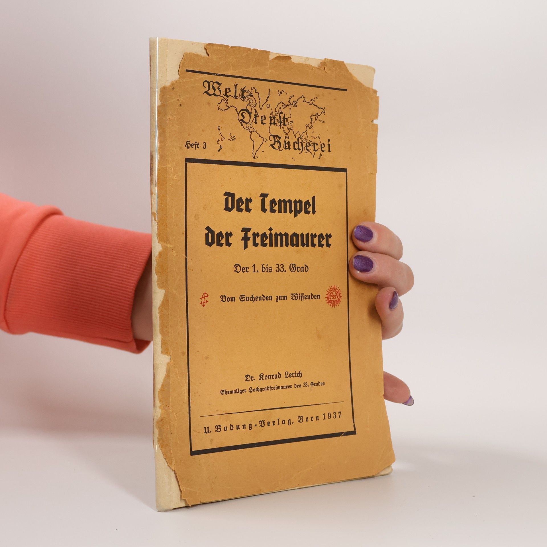 Konrad Lerich Welt Dieuit Heft Bucherei Der Tempel der Freimaurer