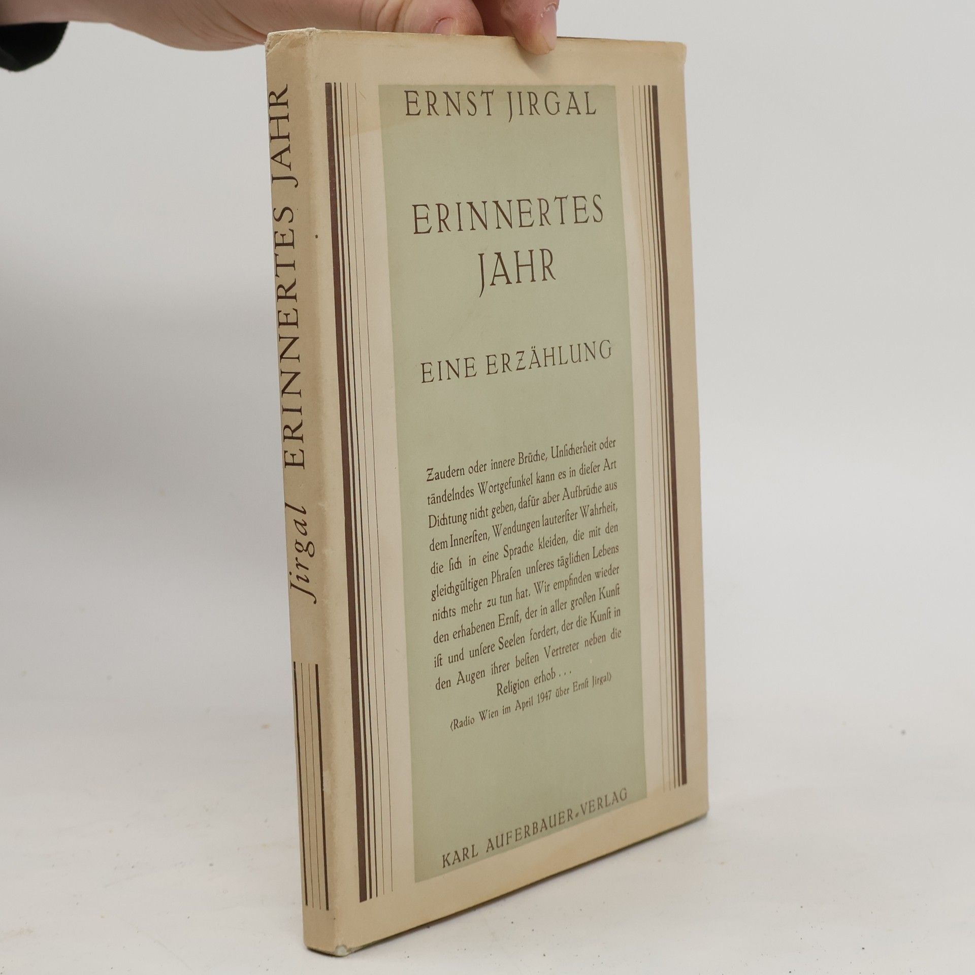 Ernst Jirgal Erinnertes Jahr