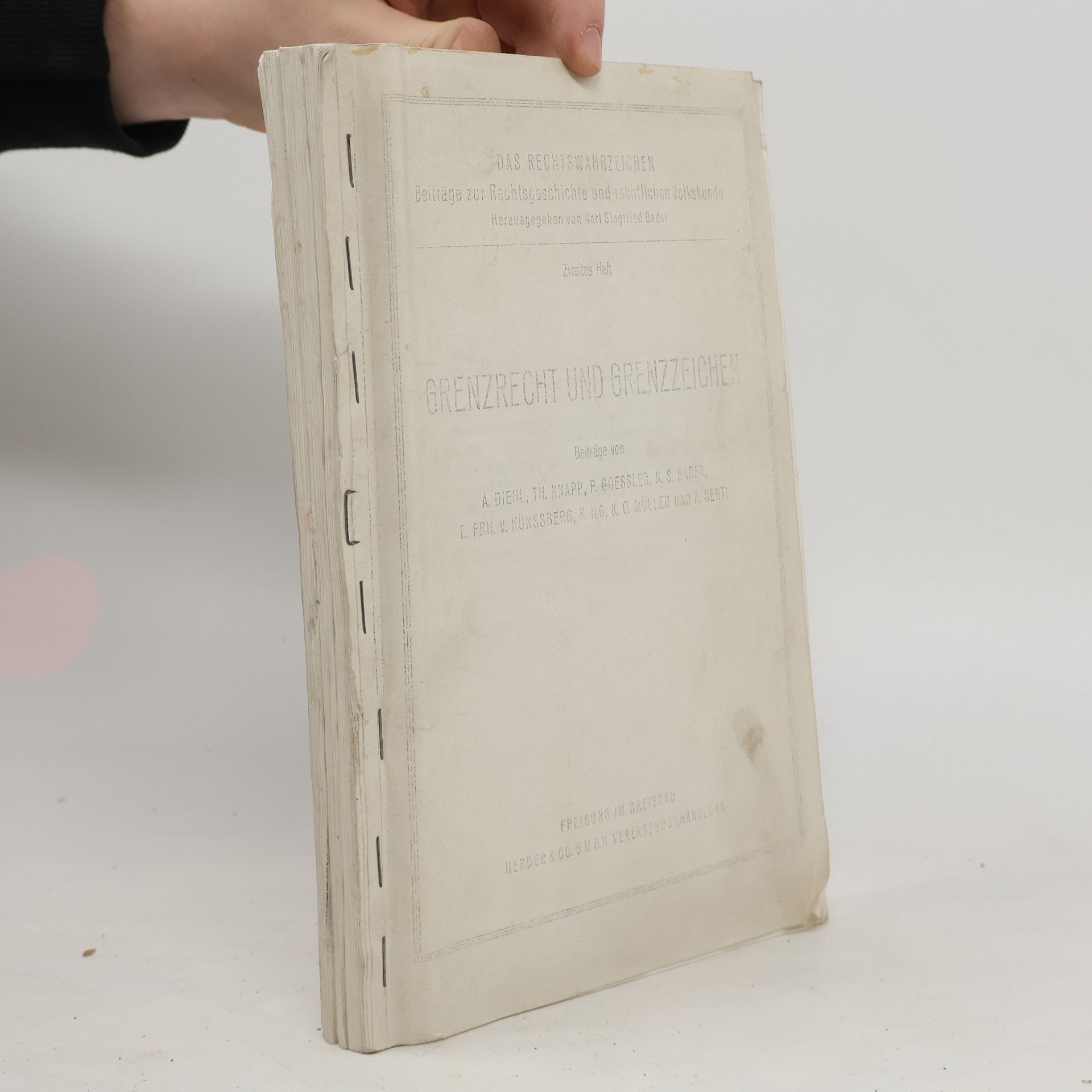 Karl Siegfried Bader Das Rechtswahrzeichen II.