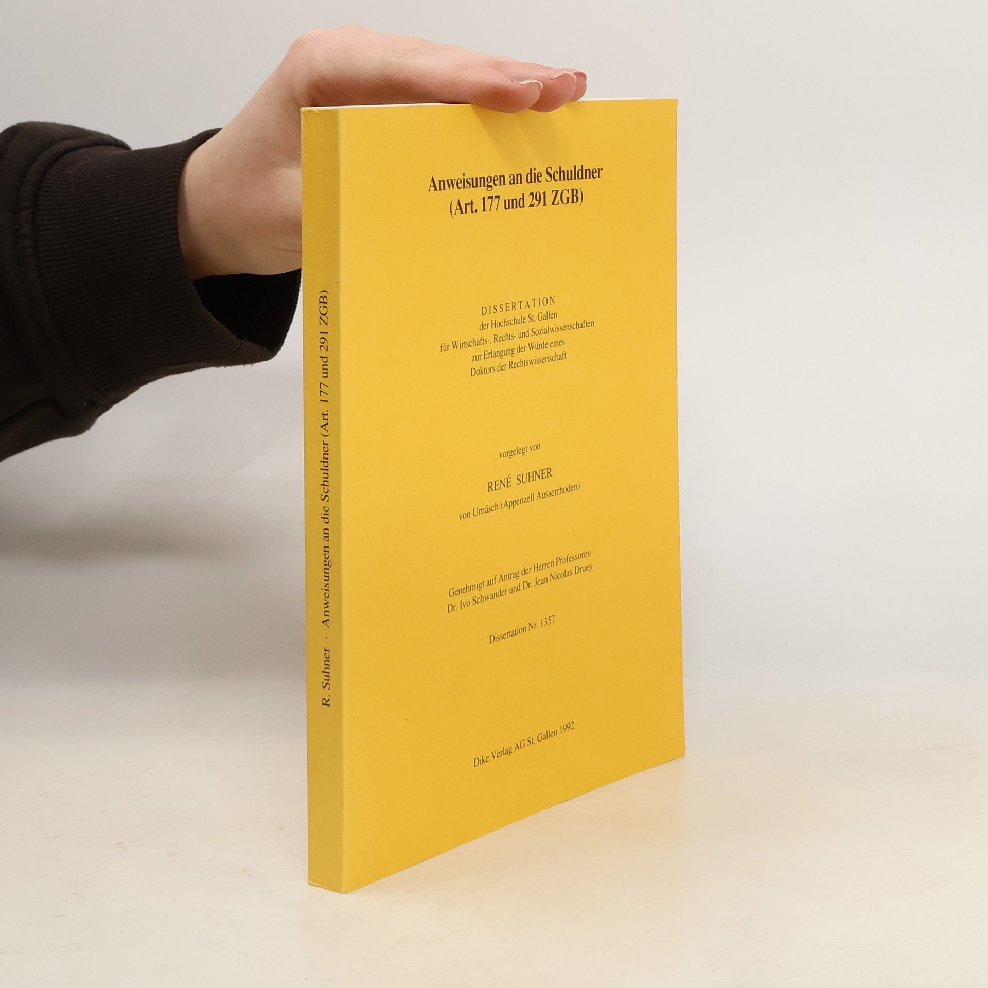 René Suhner Anweisungen an die Schuldner