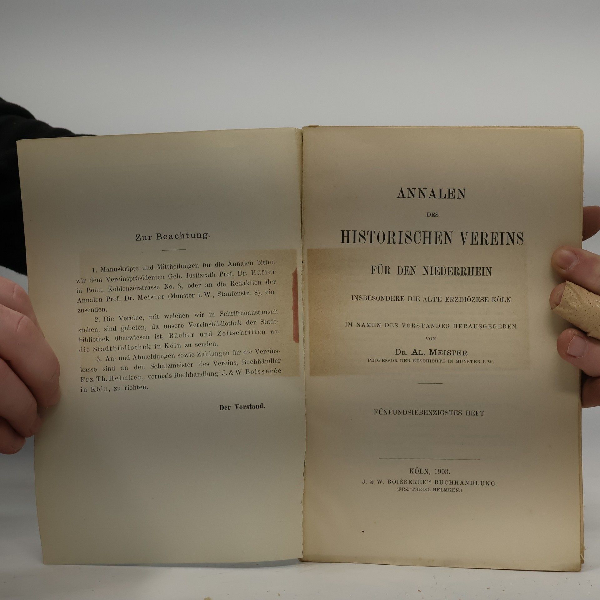 Collectif d'auteurs Annalen des Historischen Vereins für den Niederrhein