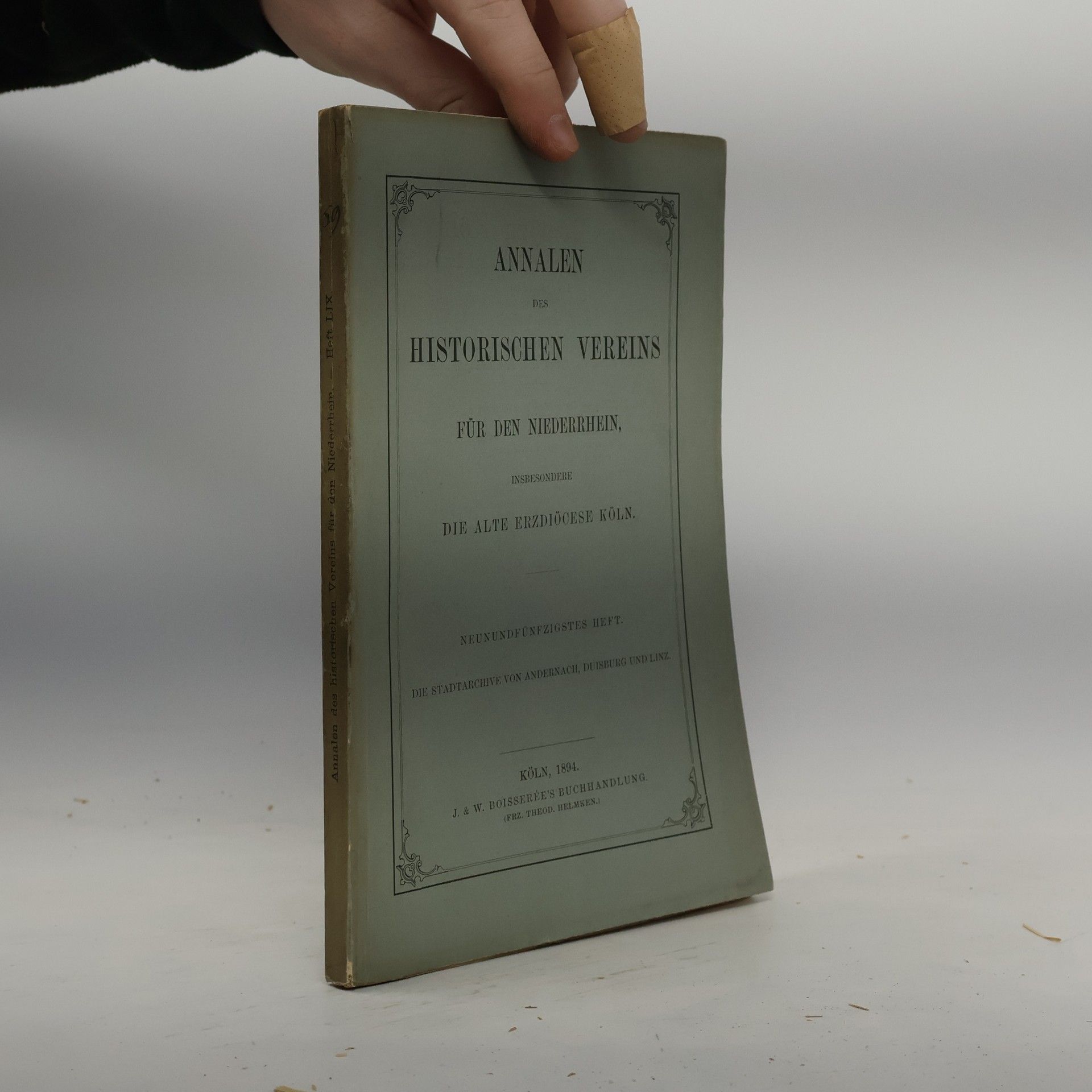 Collectif d'auteurs Annalen des Historischen Vereins für den Niederrhein