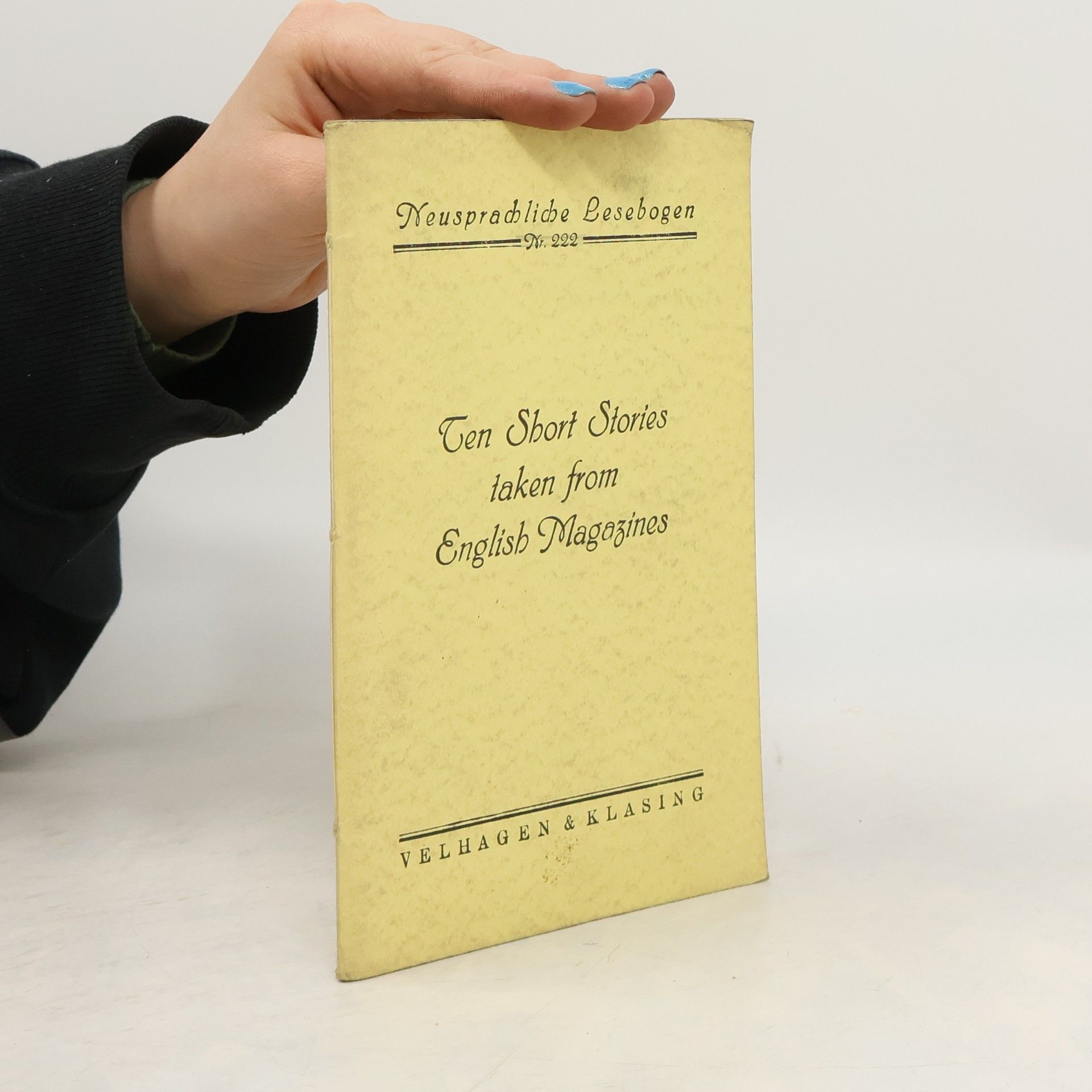 H. Snoek Ten Short Stories taken from English Magazines