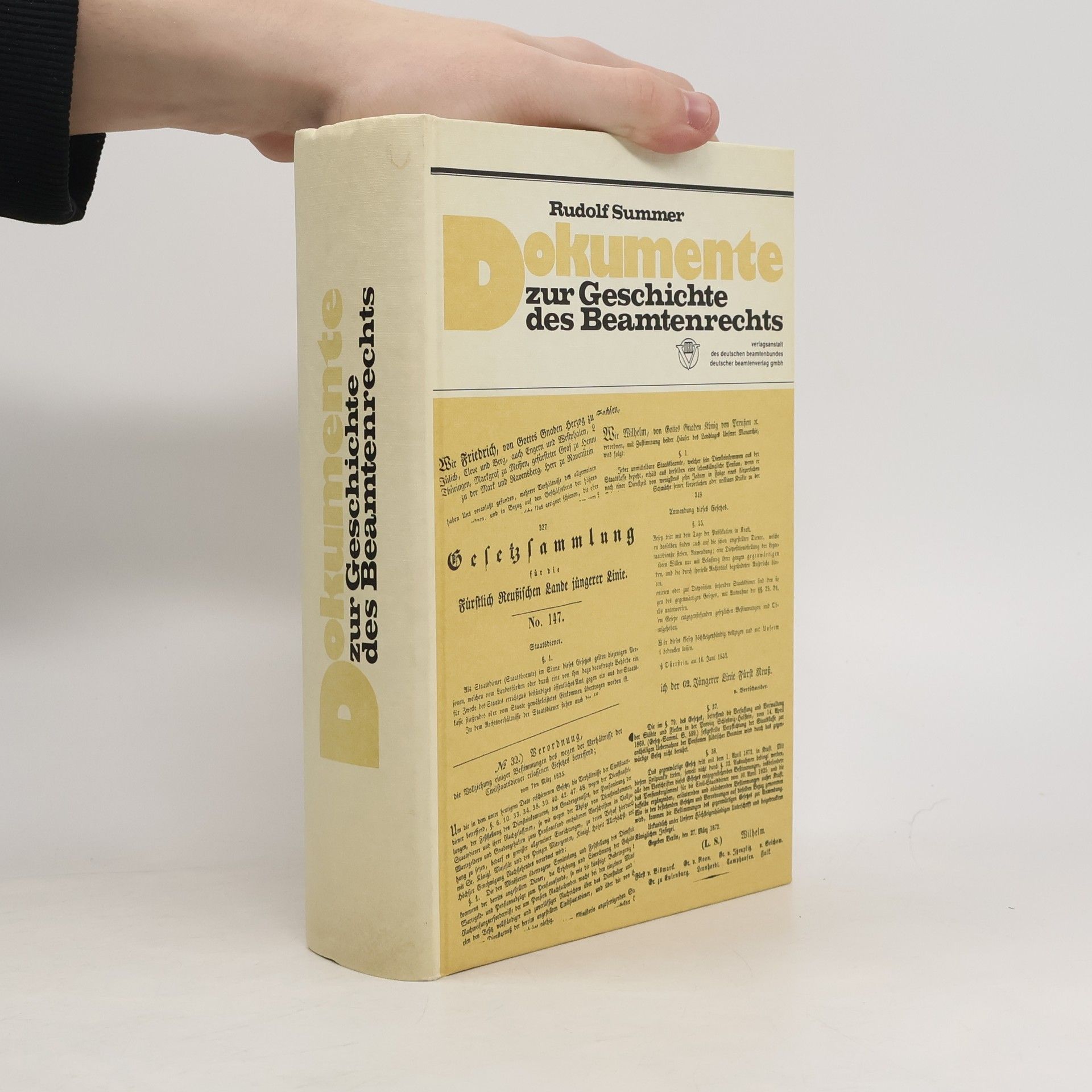 Deutscher Beamtenbund Dokumente zur Geschichte des Beamtenrechts