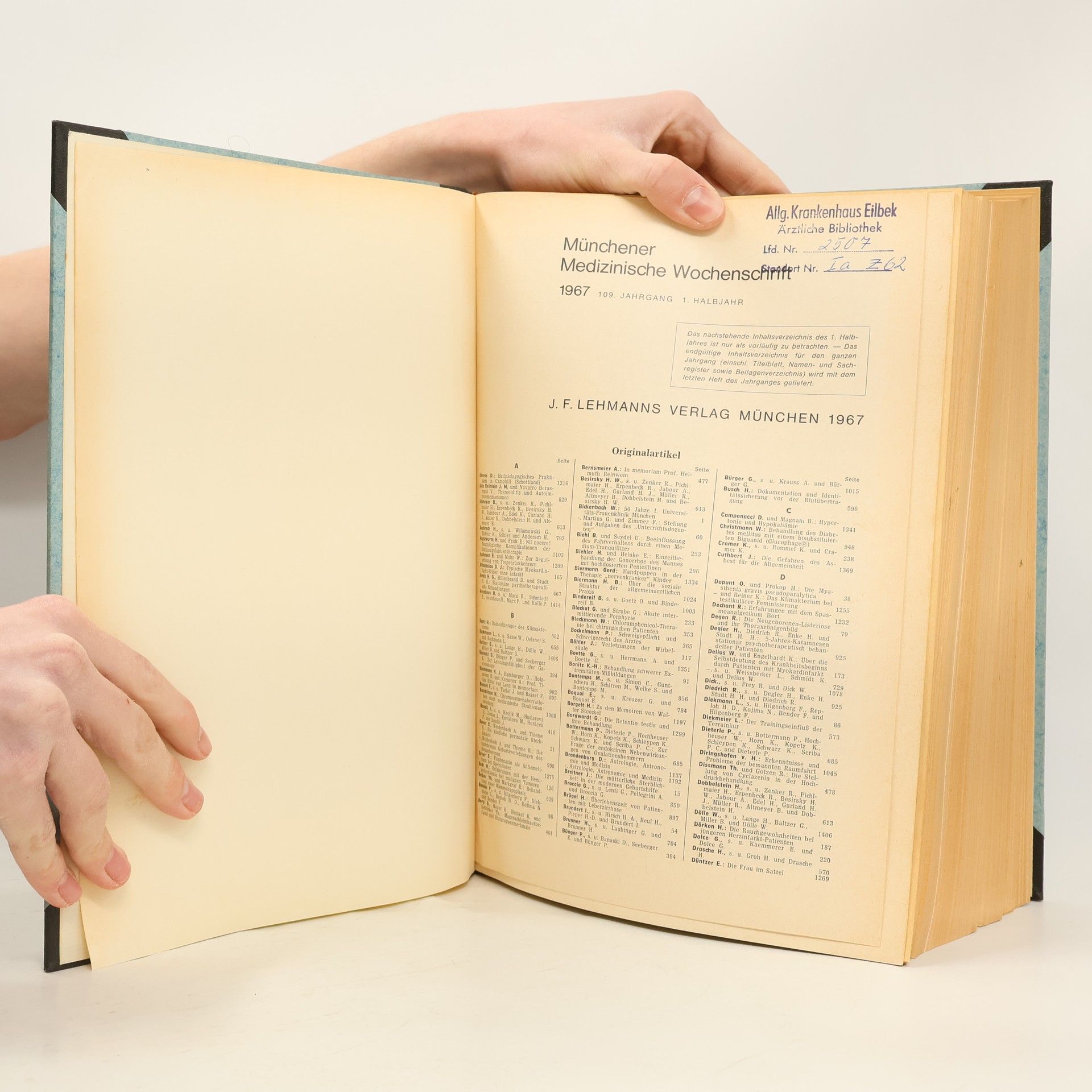 Autorenkollektiv Münchener Medizinische Wochenschrift 109. Jahrgang