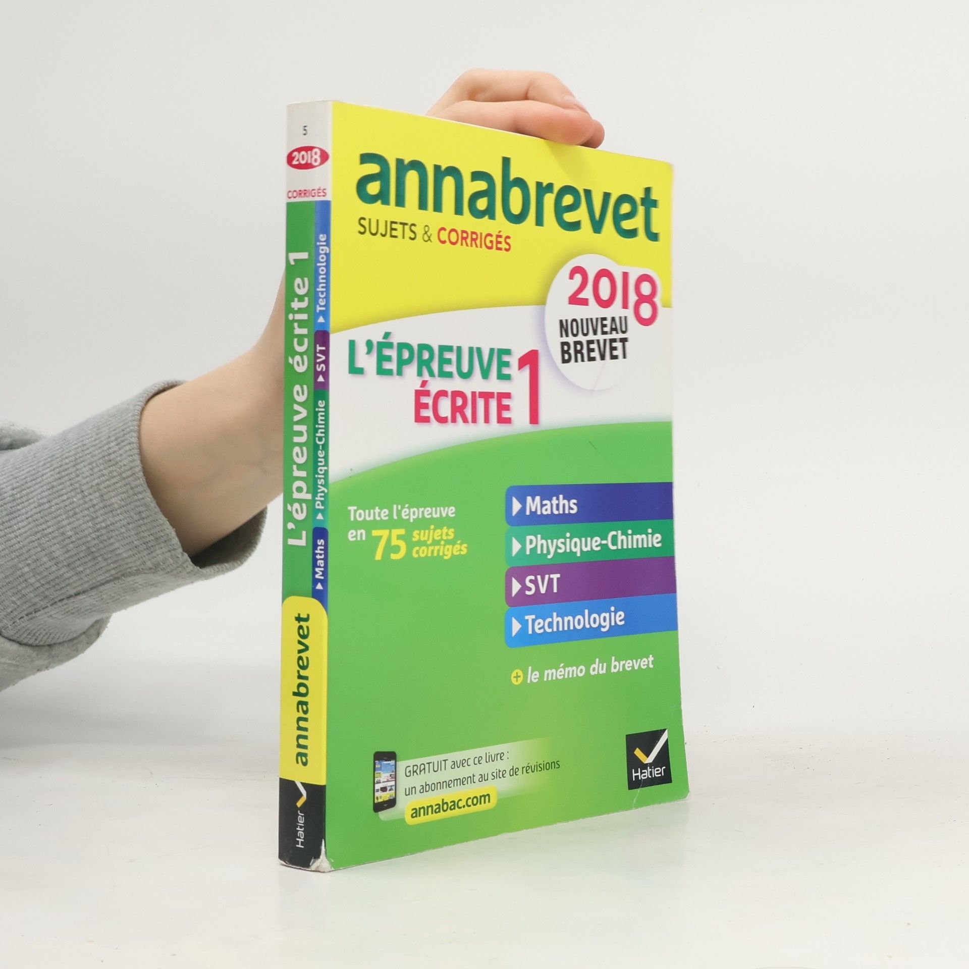 L'épreuve écrite 1, Maths, Physique-Chimie, SVT, Technologie