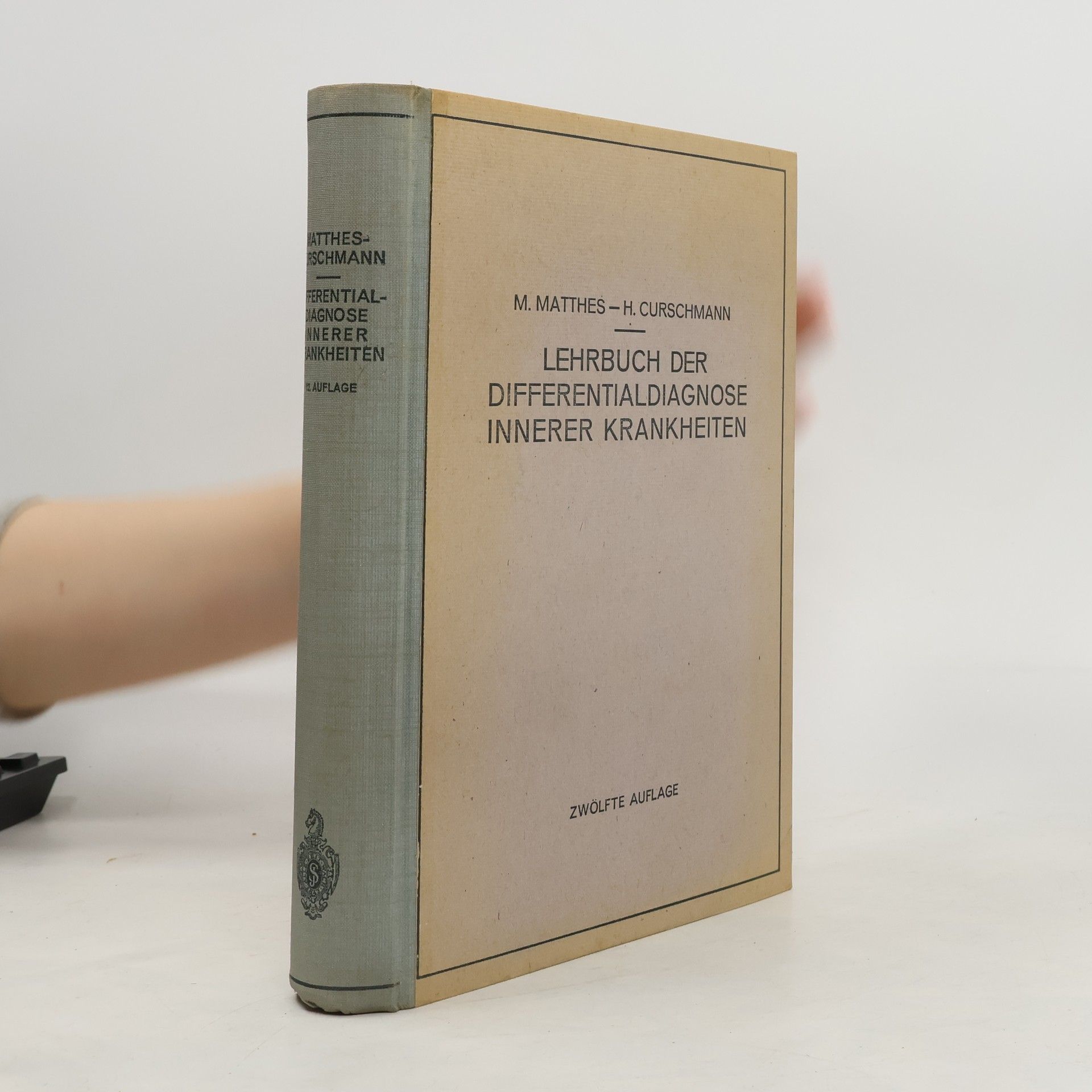 Max Matthes Lehrbuch der Differentialdiagnose innerer Krankheiten