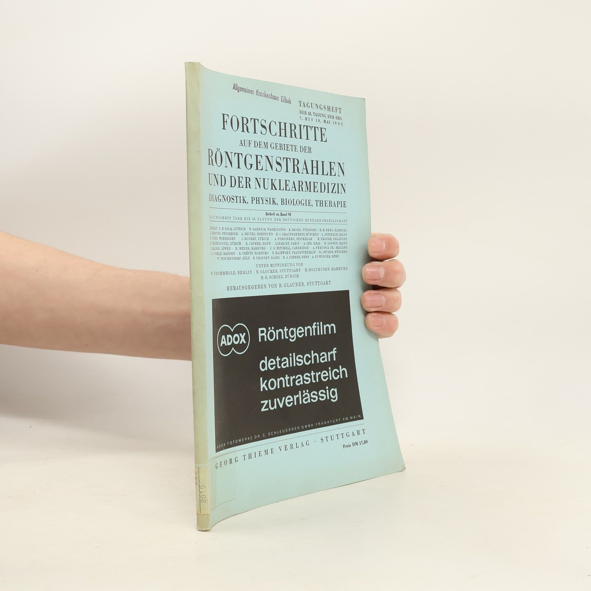 Kolektiv autorů Fortschritte auf dem Gebiete der Röntgenstrahlen und der Nuklearmedizin 98