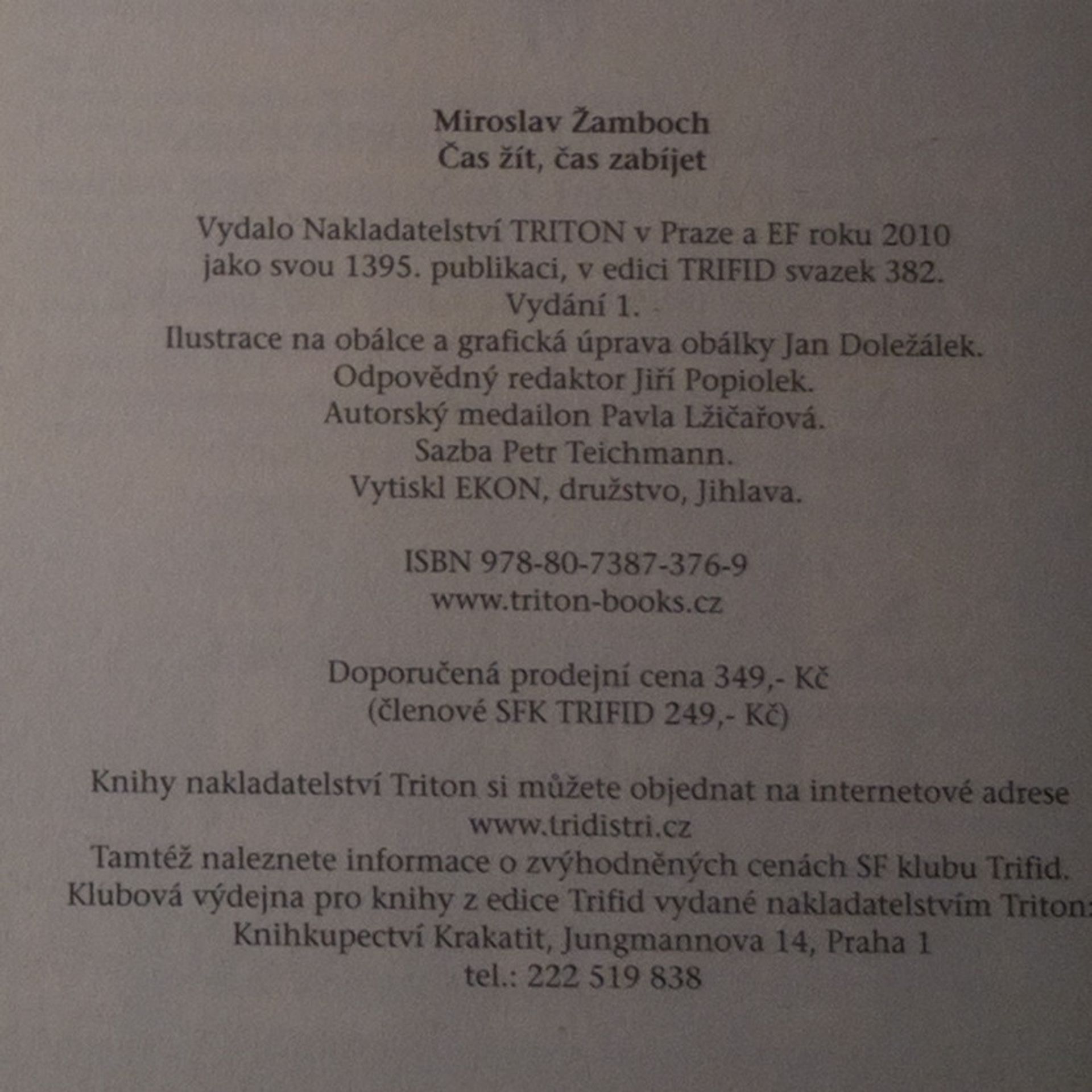 Miroslav Žamboch Čas žít, čas zabíjet