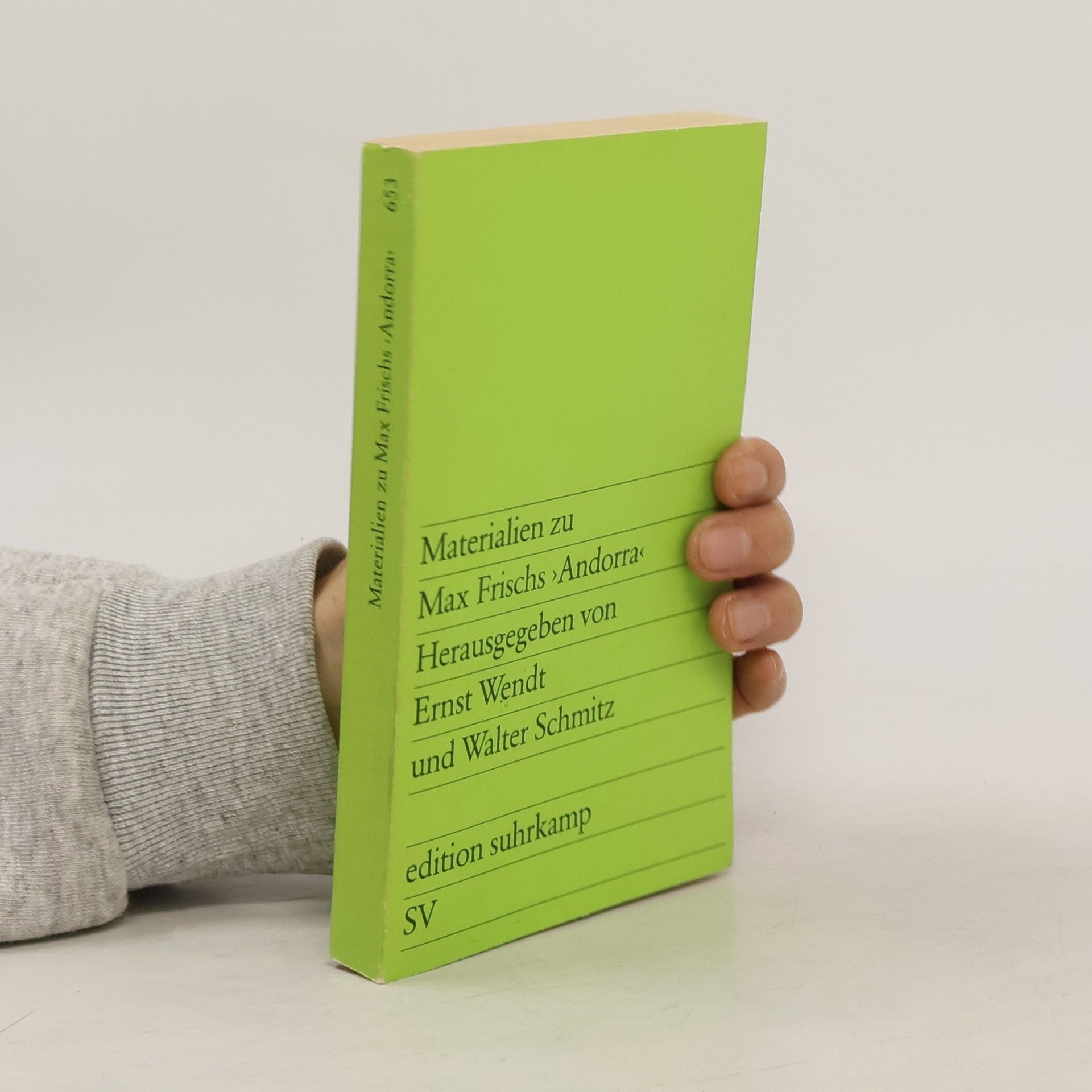 Ernst Wendt Materialien zu Max Frischs "Andorra"