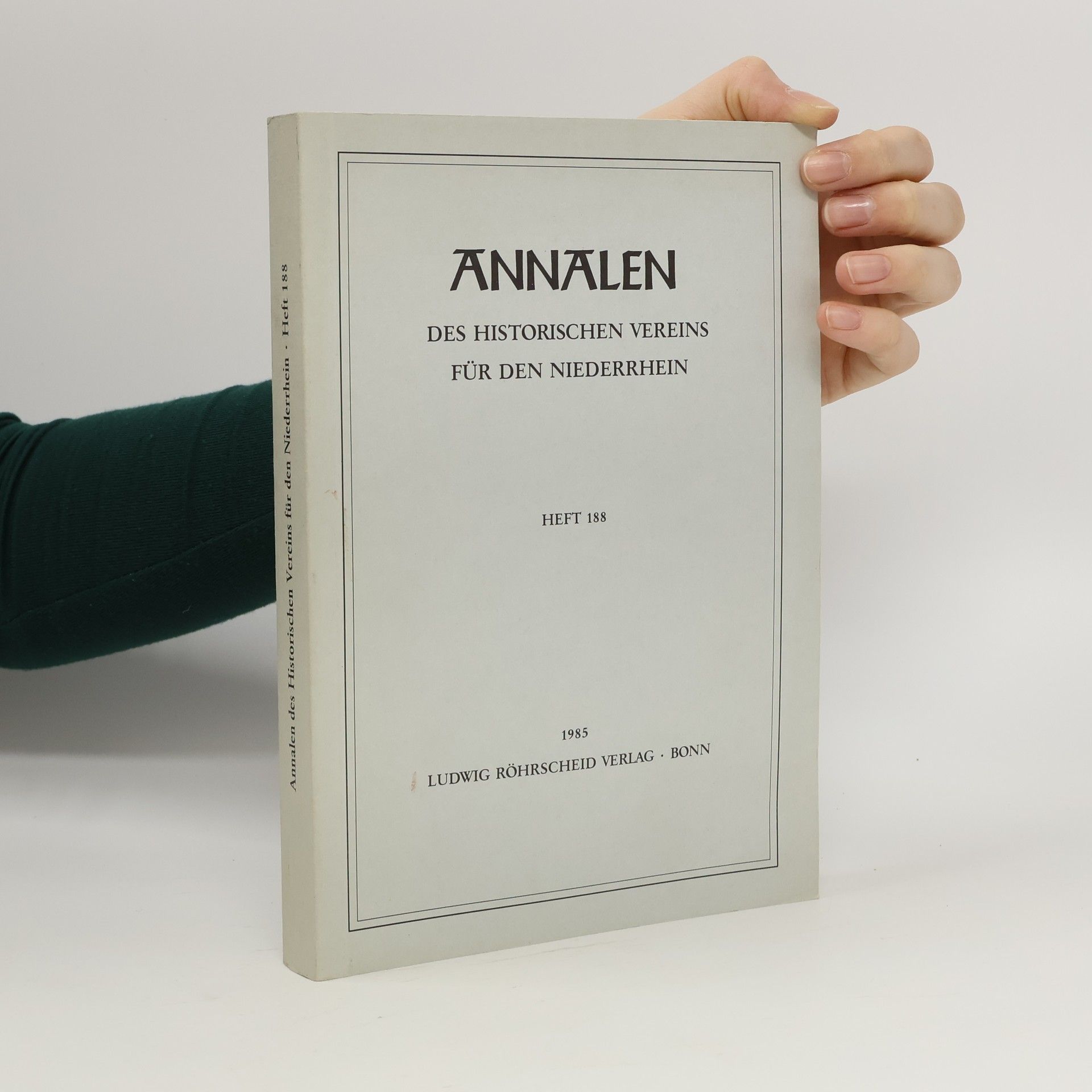 AA.VV. Annalen: Des Historischen Vereins für den Niederrhein