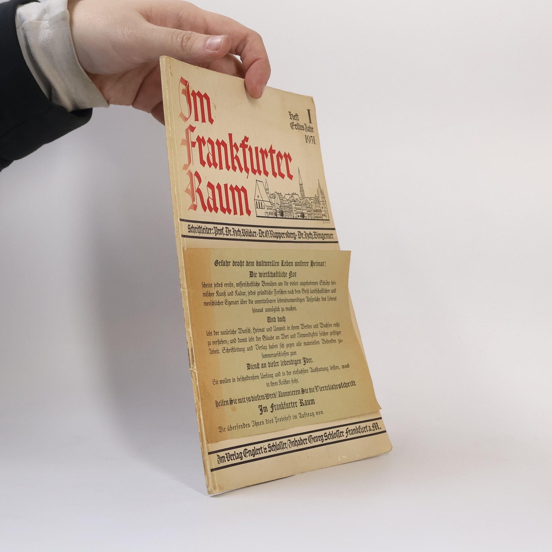 Autores varios Im Frankfurter Raum. Heft I., Erstes Jahre 1931