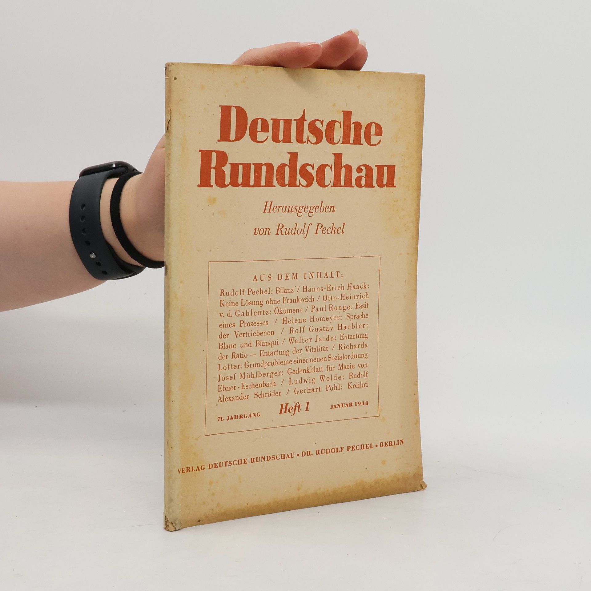 kolektiv Deutsche Rundschau, Heft 1