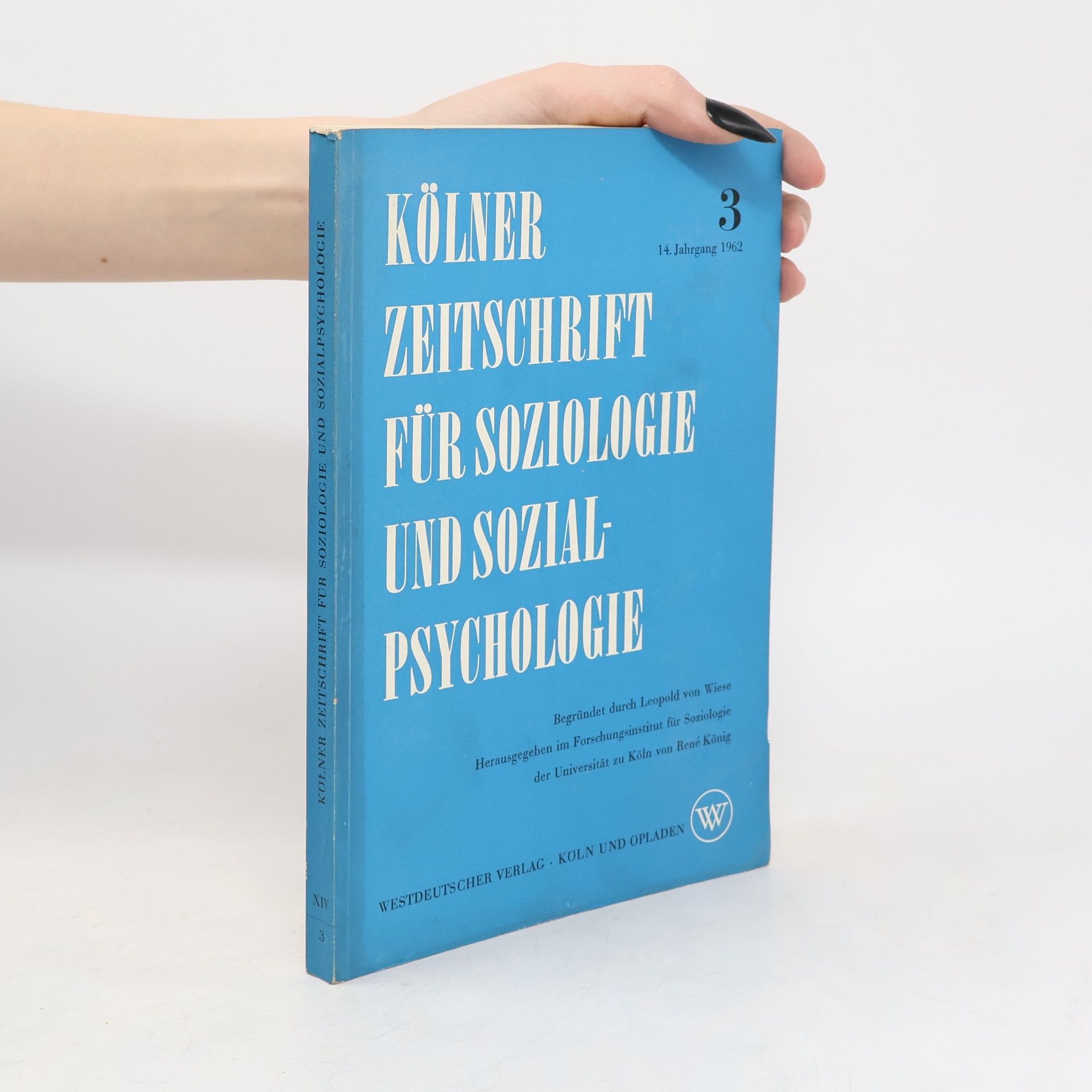 AA.VV. Kölner Zeitschrift für Soziologie und Sozialpsychologie 3
