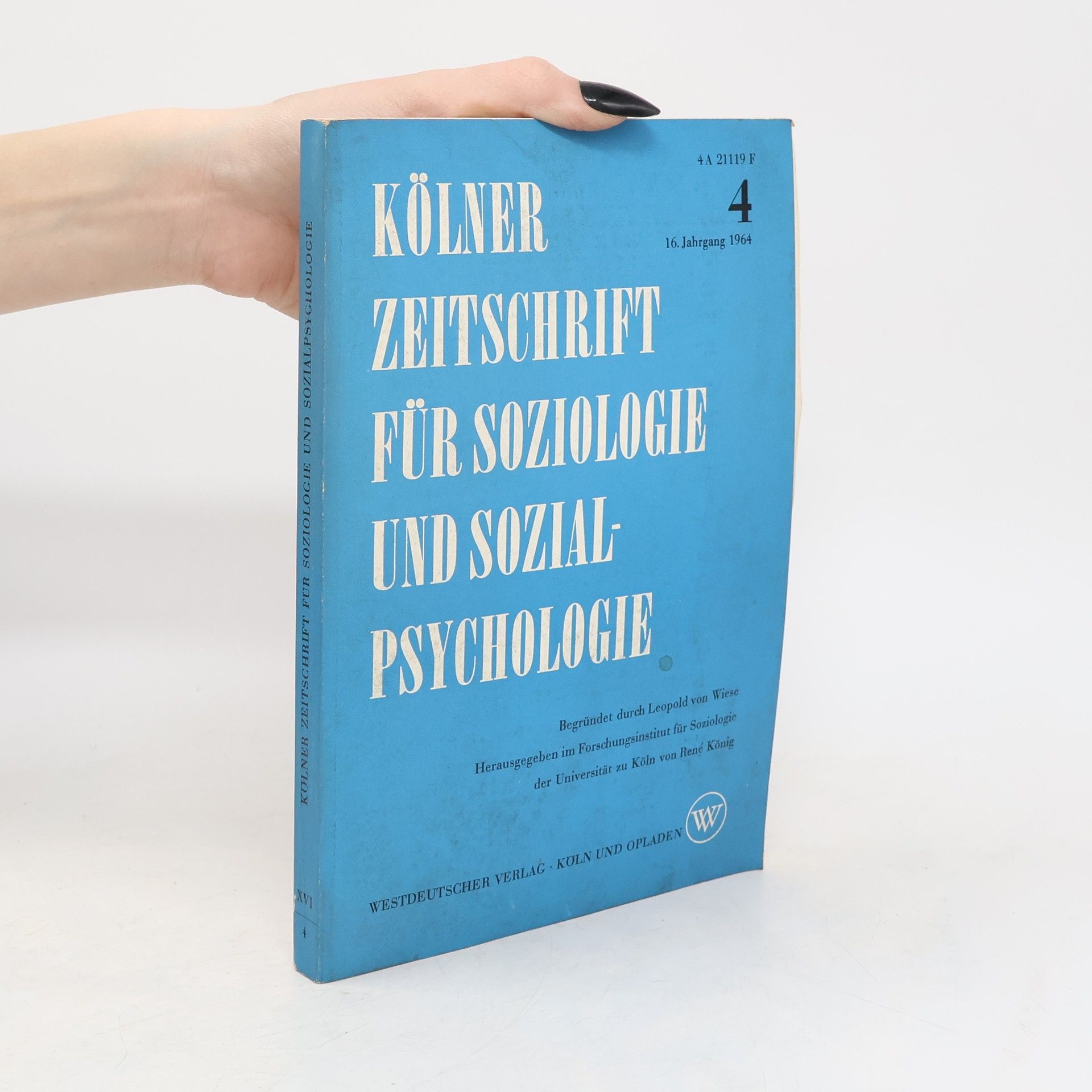 Autorenkollektiv Kölner Zeitschrift für Soziologie und Sozialpsychologie 4
