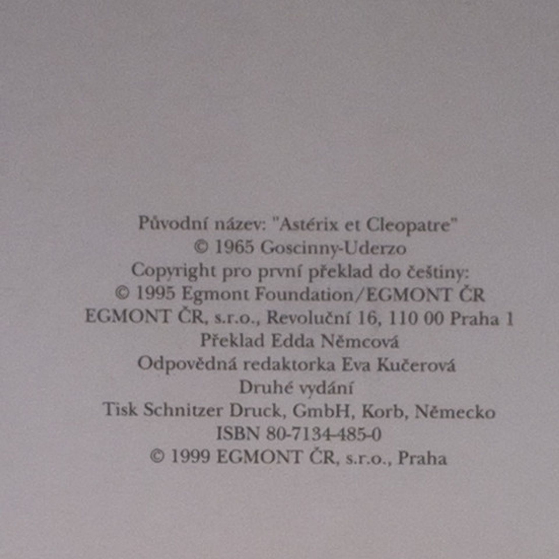 René Goscinny Asterix. Díl VI. Asterix a Kleopatra.
