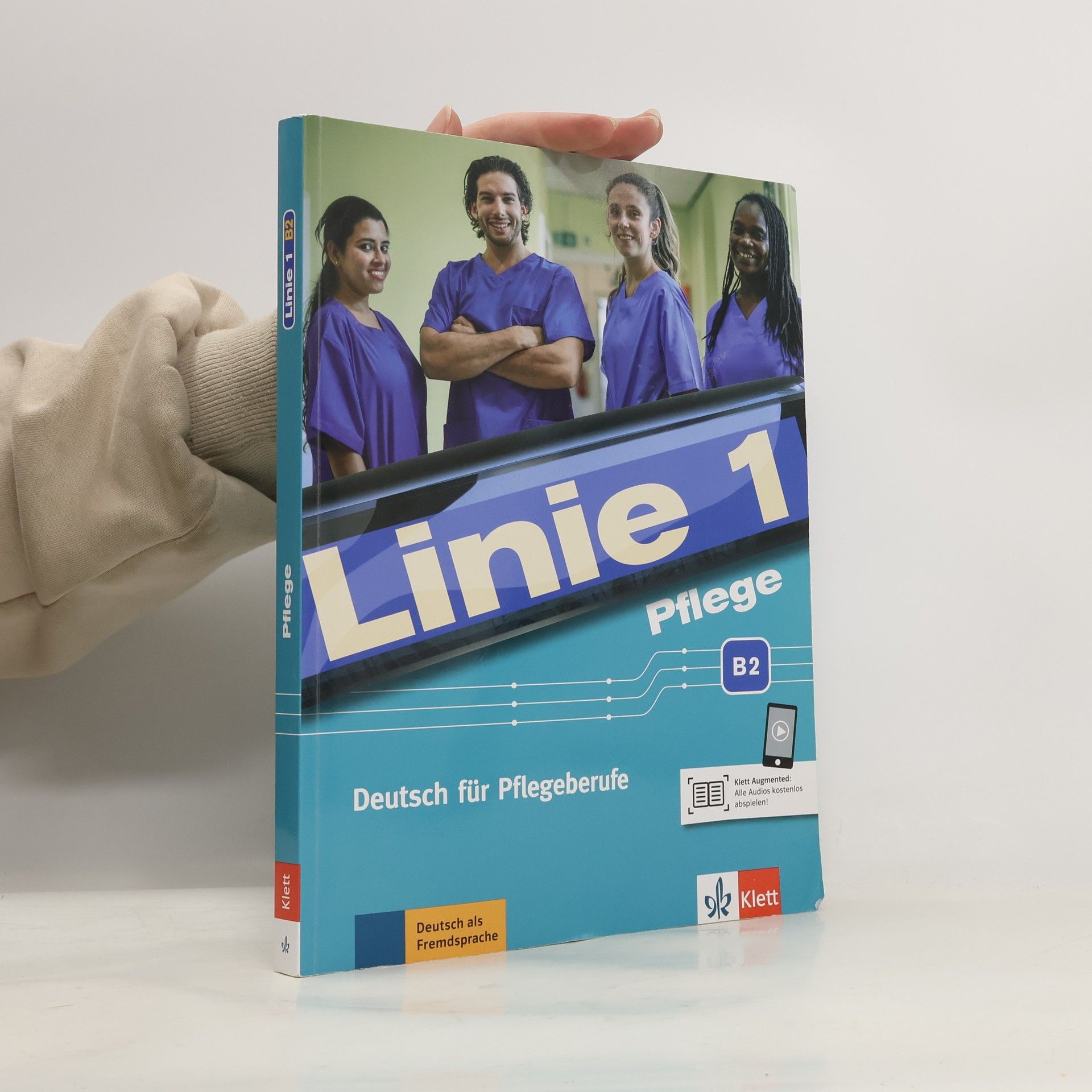 Linie 1 Pflege B2. Kurs- und Übungsbuch mit Audios