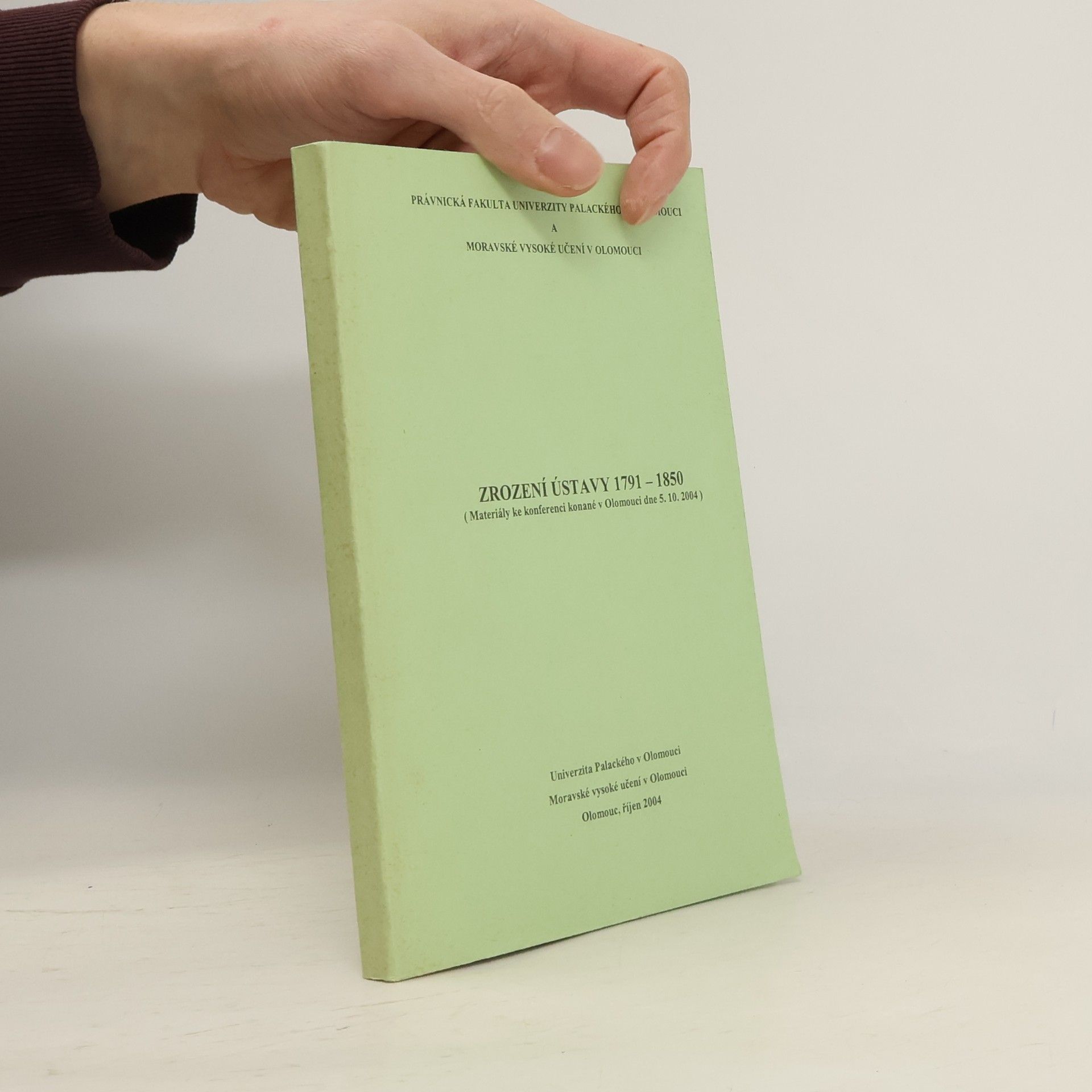 Collectif d'auteurs Zrození ústavy 1791-1850