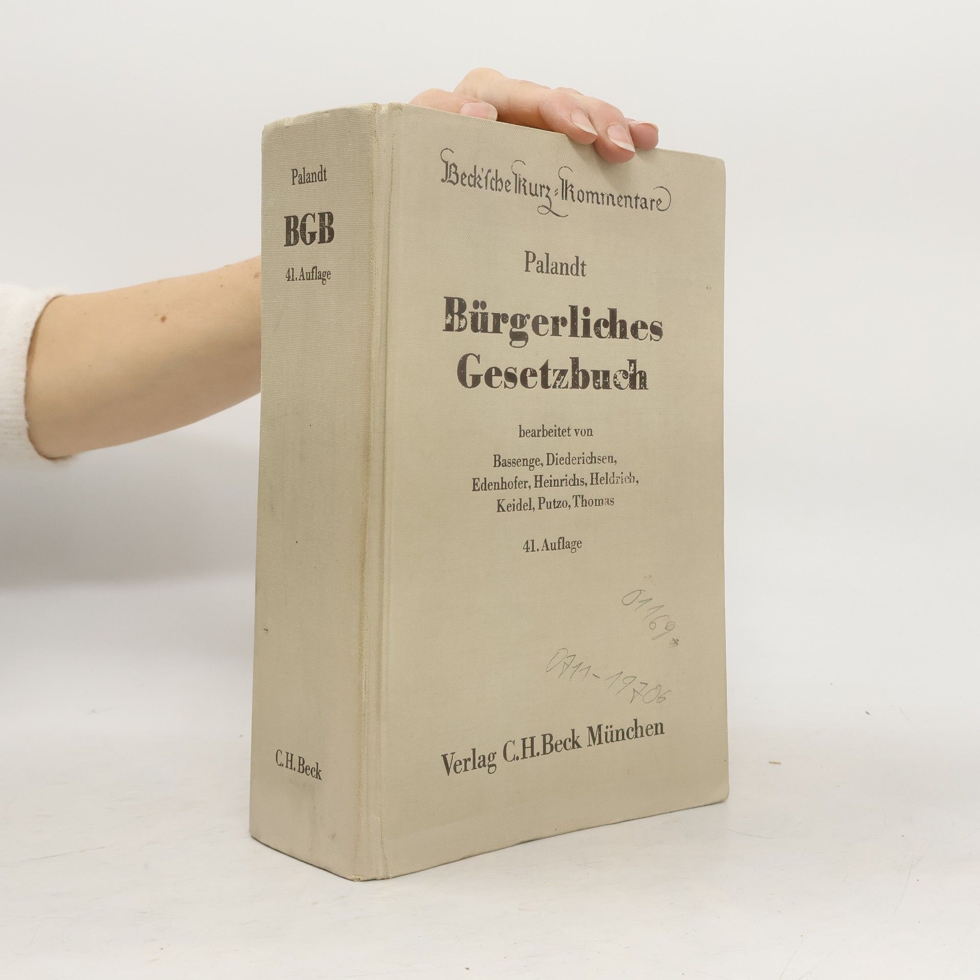 Palandt - 41: Bürgerliches Gesetzbuch