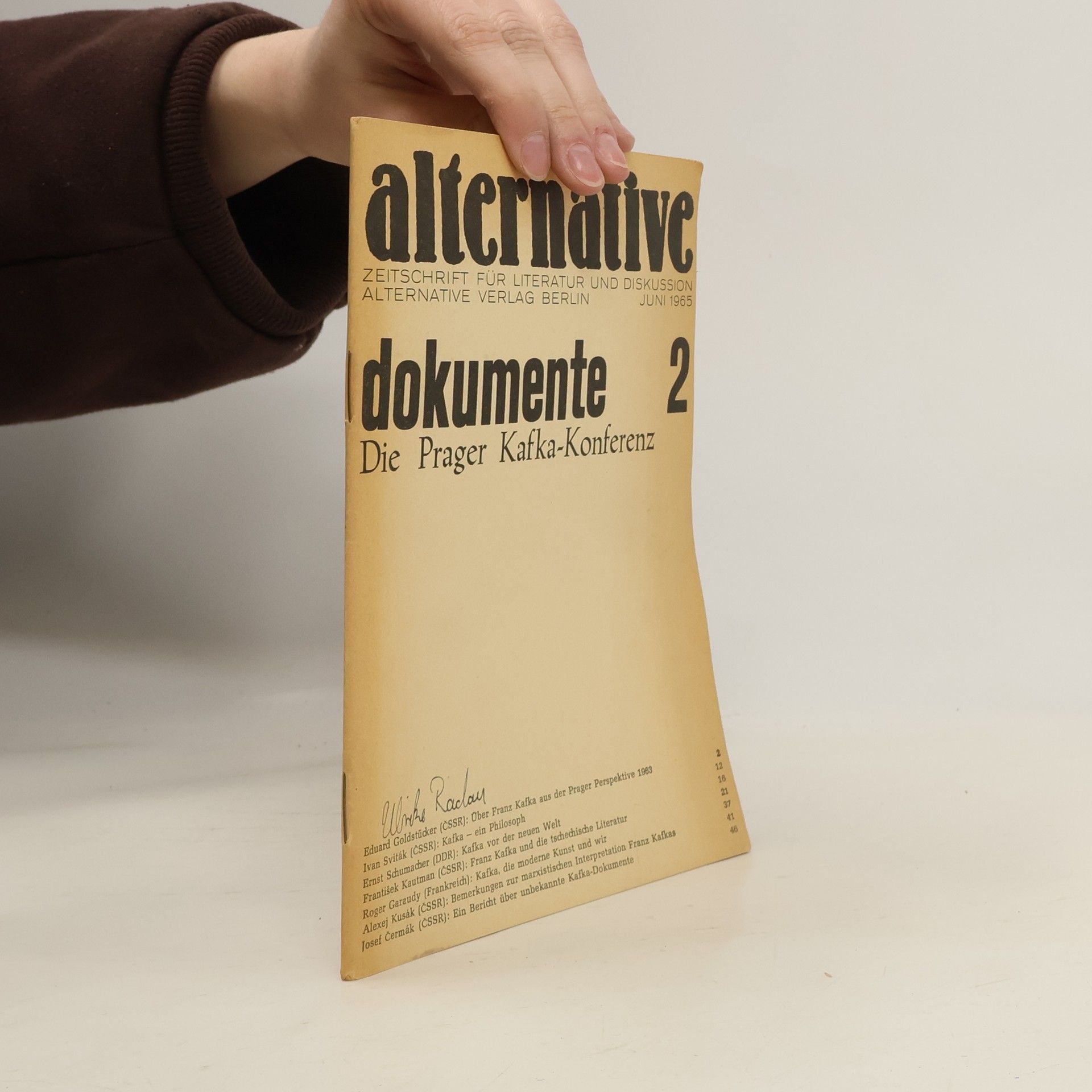 Autorenkollektiv Alternative dokumente 2. Die Prager Kafka Konferenz