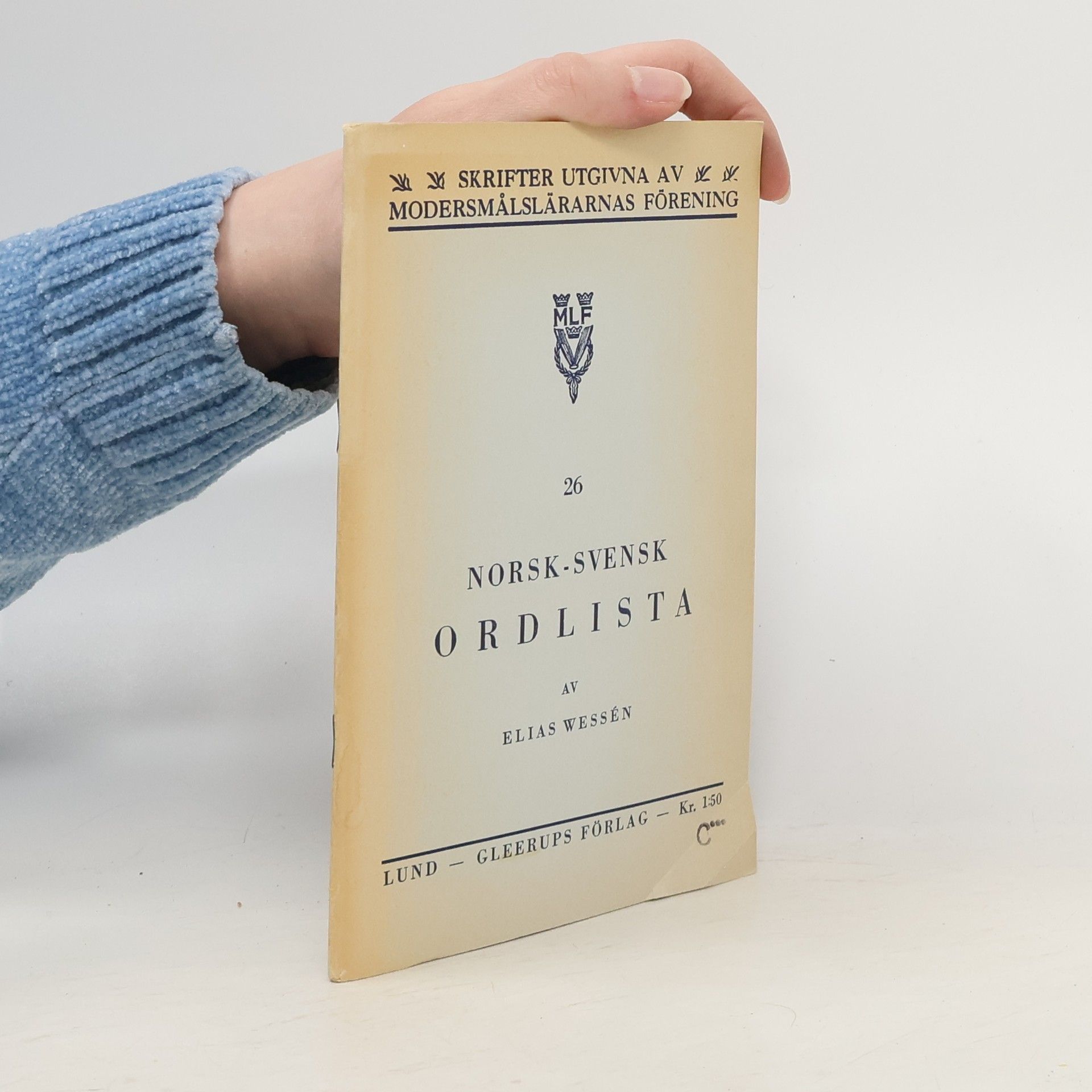 Elias Wessén Norsk-svensk ordlista