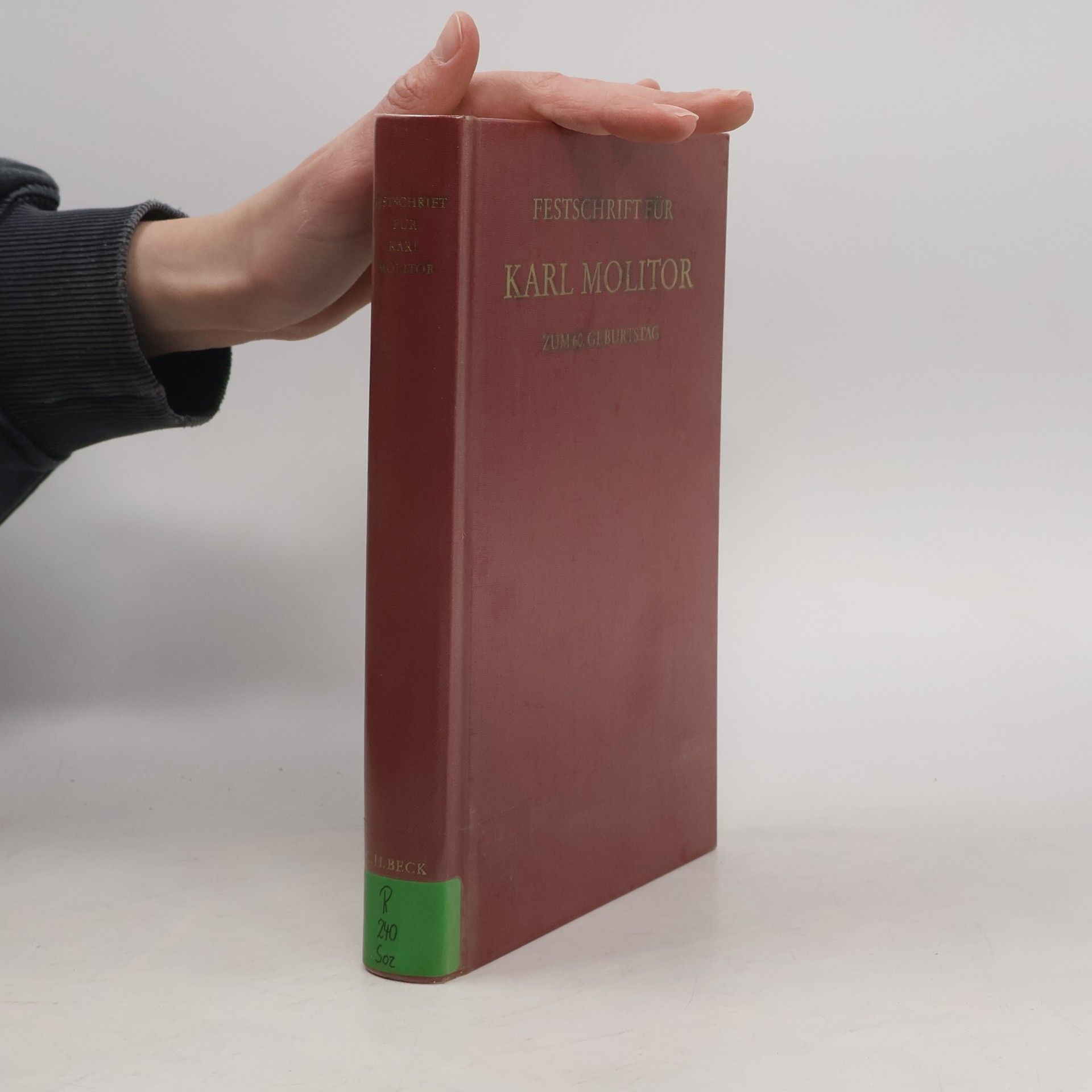 Karl Molitor Sozialpartnerschaft in der Bewährung