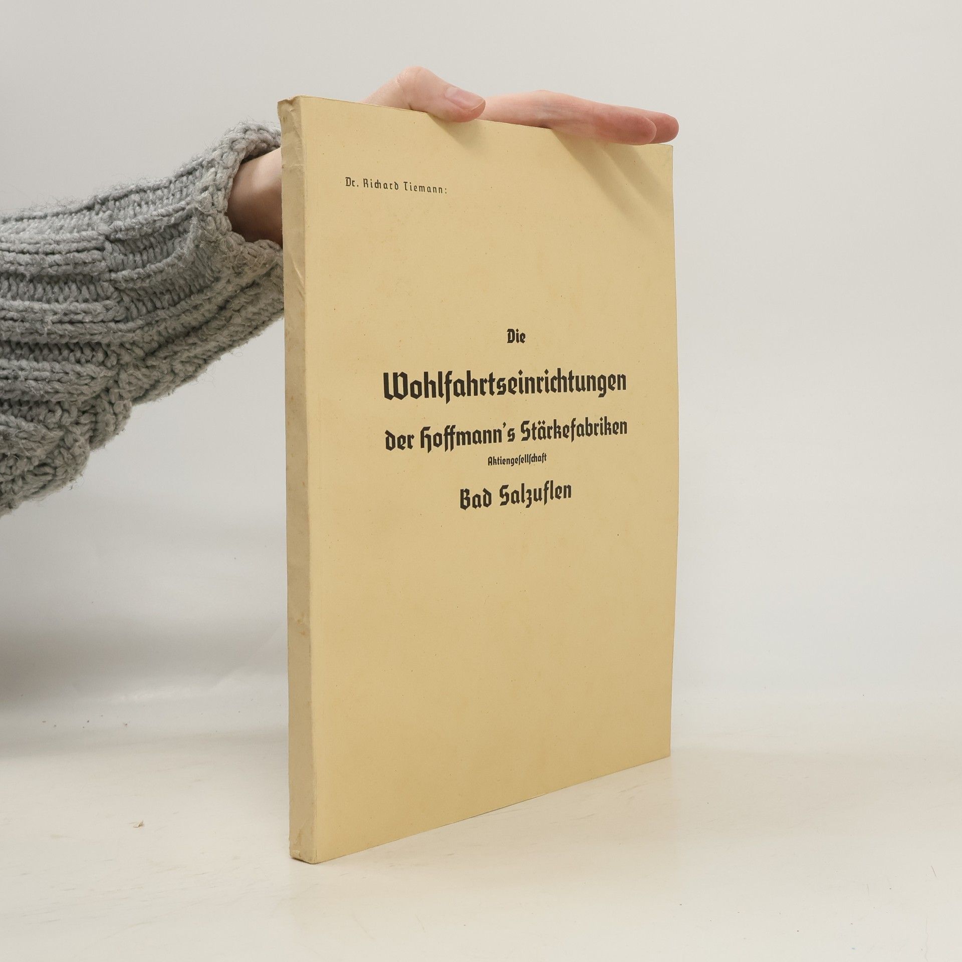 Richard Tiemann Die Wohlfahrtseinrichtungen der Hoffmann's Stärkefabriken