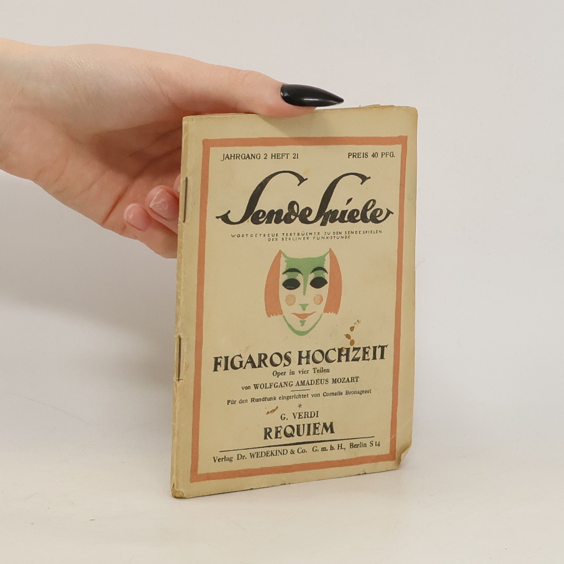 Wolfgang Amadeus Mozart Sendespiele. Jahrgang 2. Heft 21