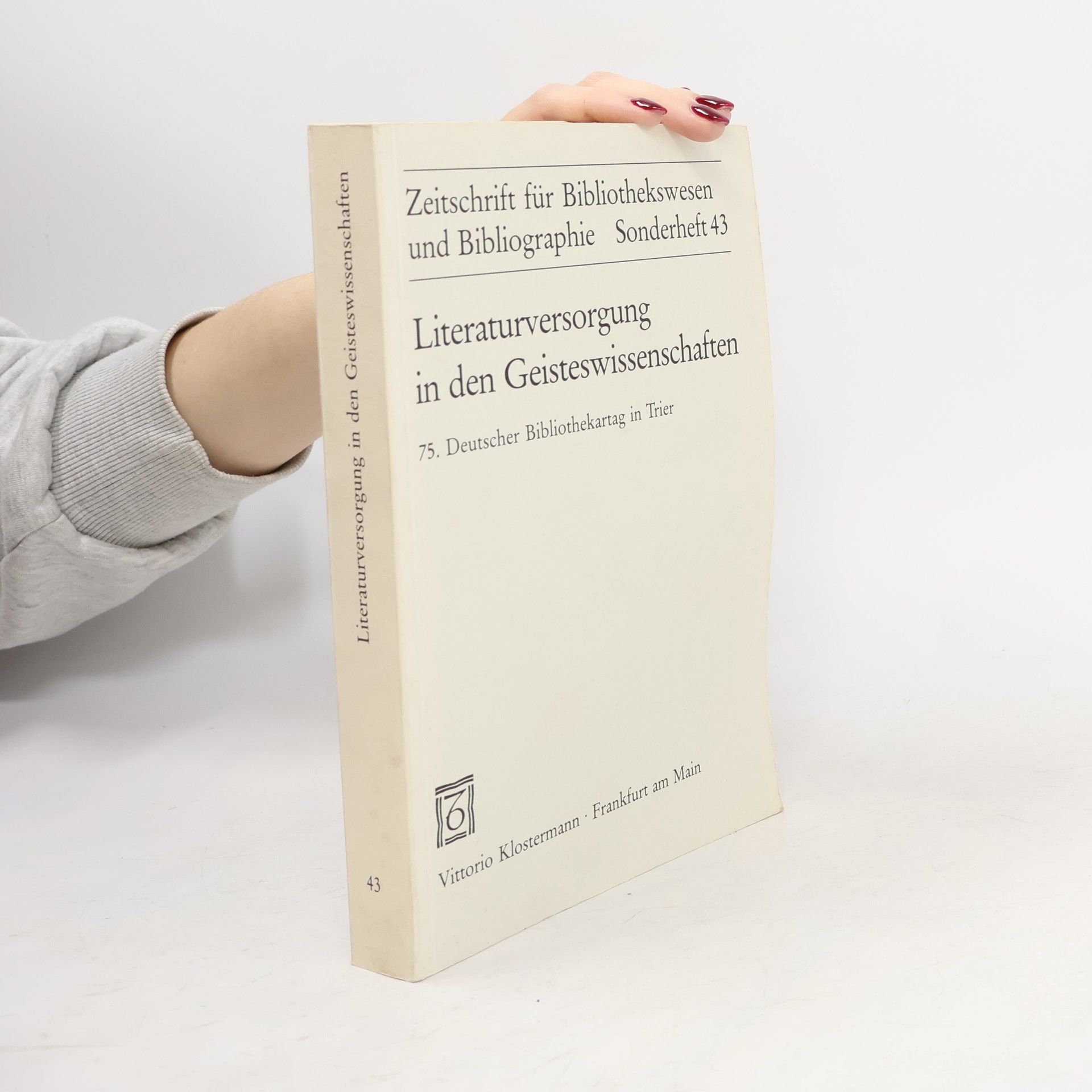 Rudolf Frankenberger Literaturversorgung in den Geisteswissenschaften