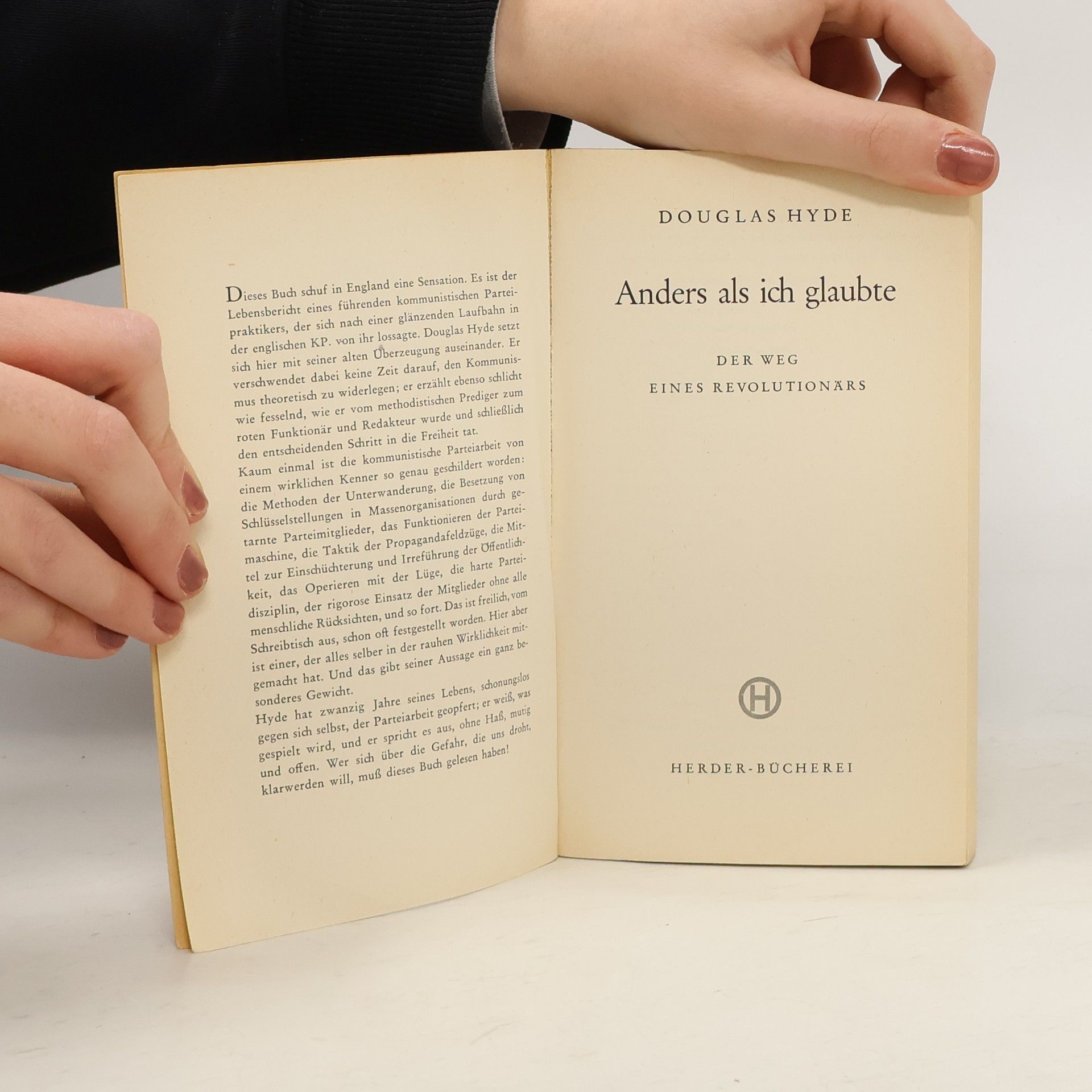 Douglas Arnold Hyde Anders als ich glaubte