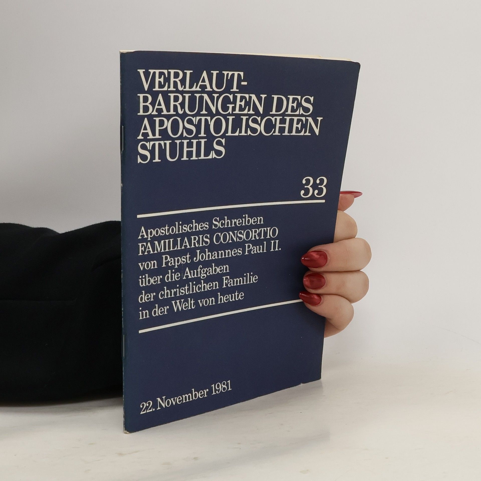 Verlautbarungen des Apostolischen Stuhls 33