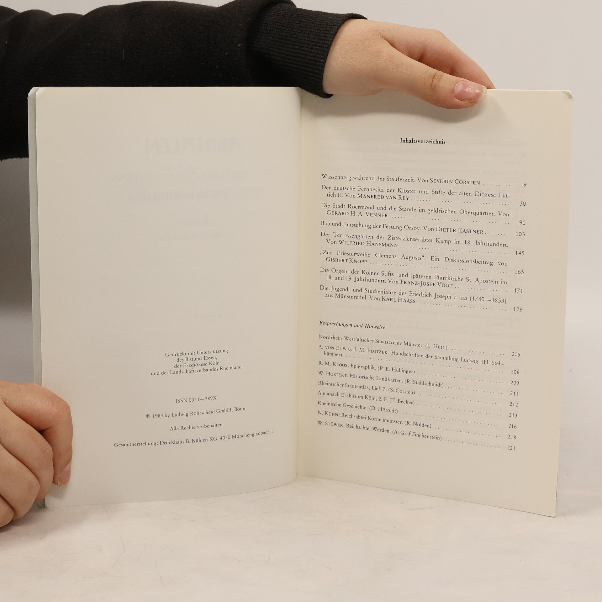 Autorenkollektiv Annalen: Des Historischen Vereins für den Niederrhein
