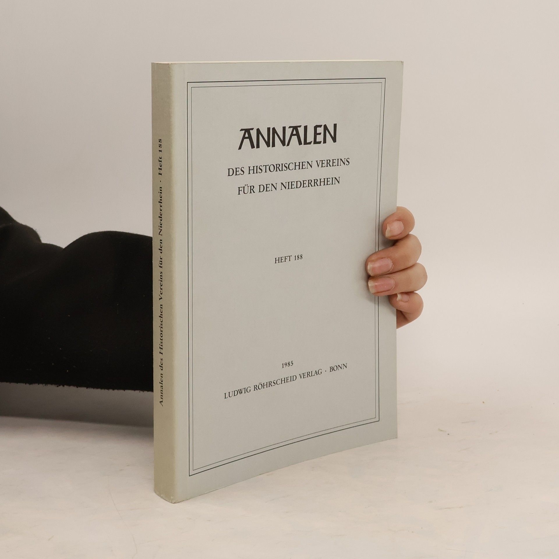 Auteurscollectief Annalen des Historischen Vereins für den Niederrhein. Heft 188