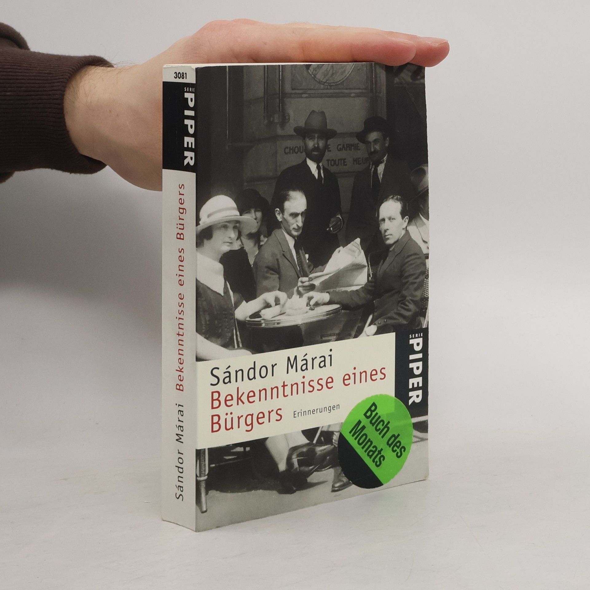 Sándor Márai Bekenntnisse eines Bürgers